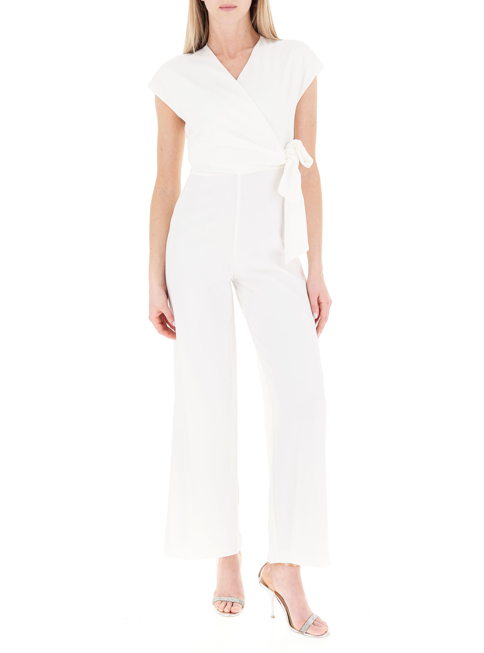 Jumpsuit con fiocco BIANCO