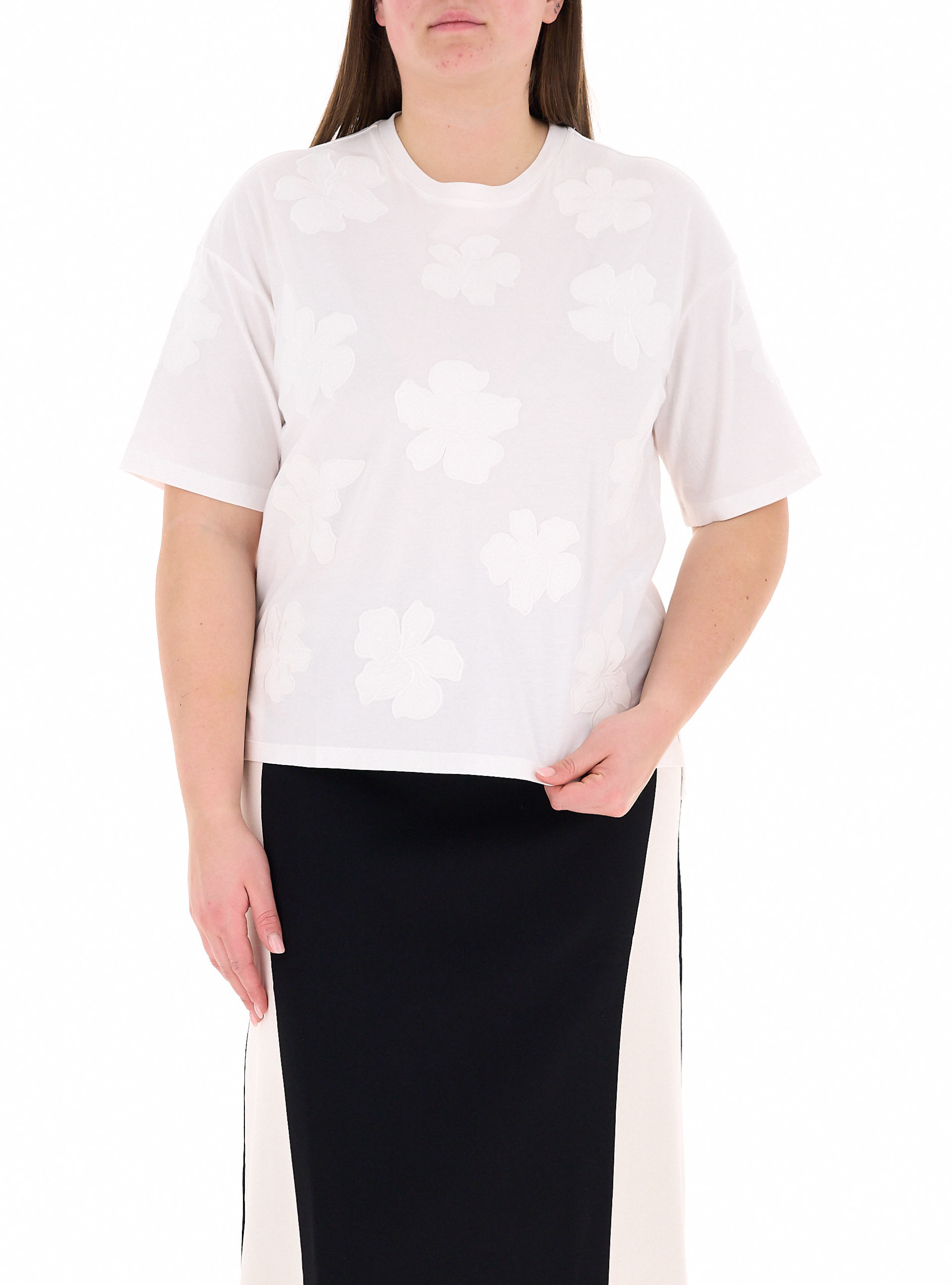 T-shirt girocollo BIANCO M