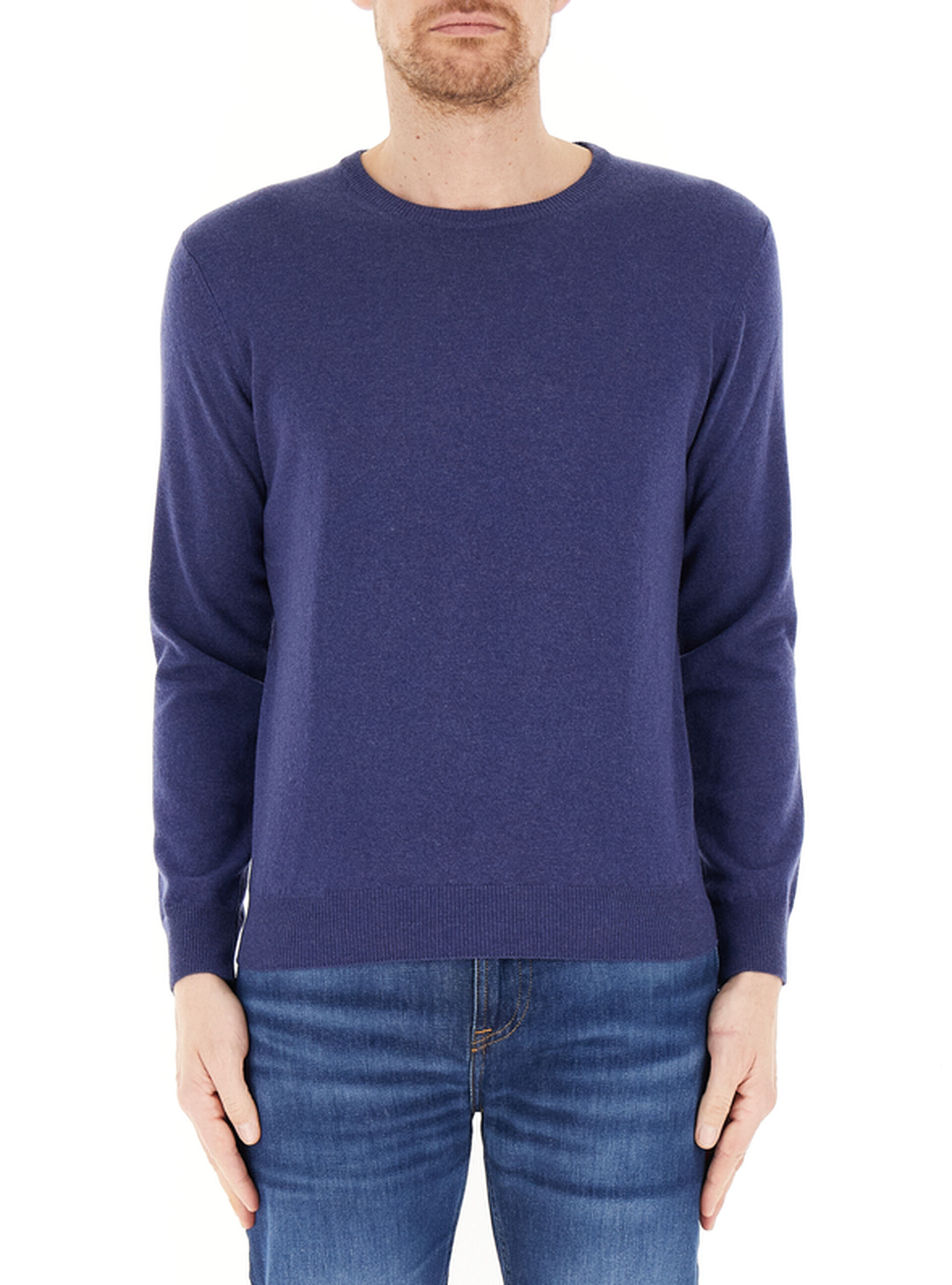 PREMODE Maglione lana cashmere BLU