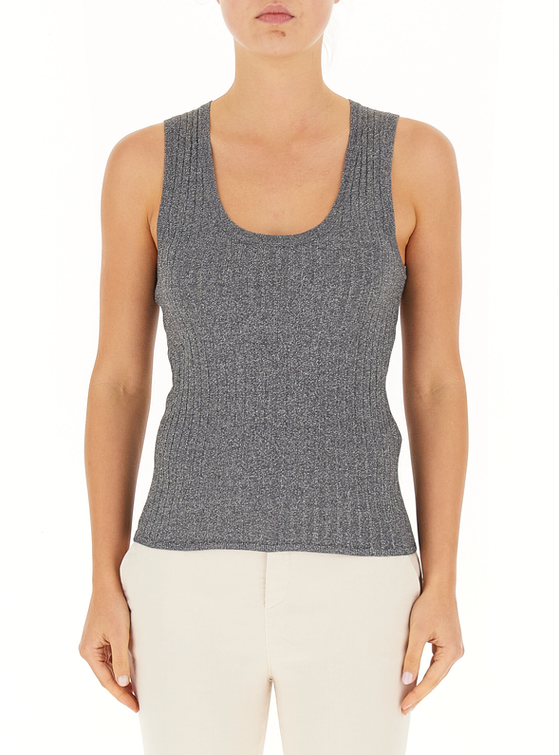 Canotta a costine LIU JEANS GRIGIO L