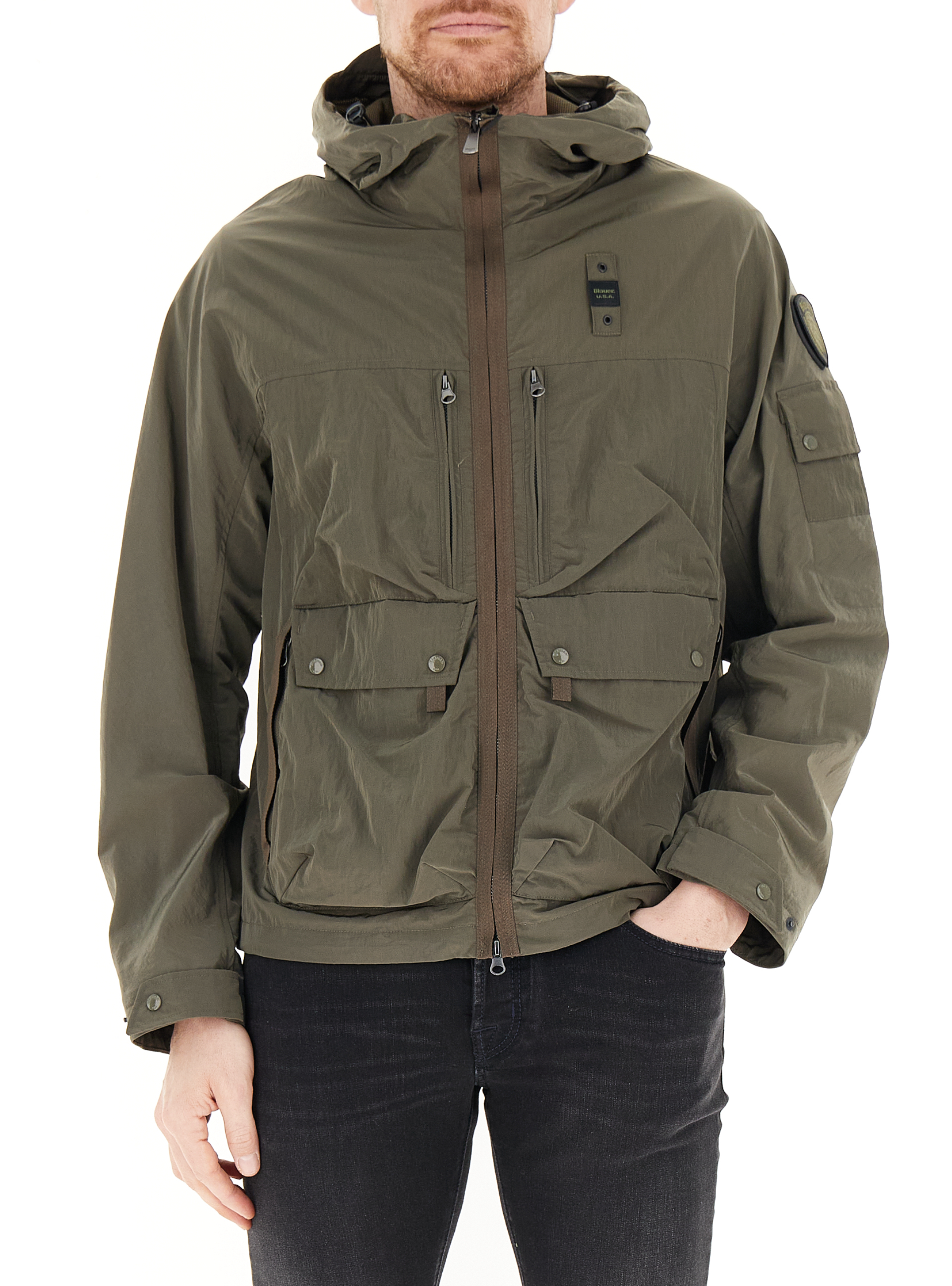 Giubbino con cappuccio VERDE MILITARE