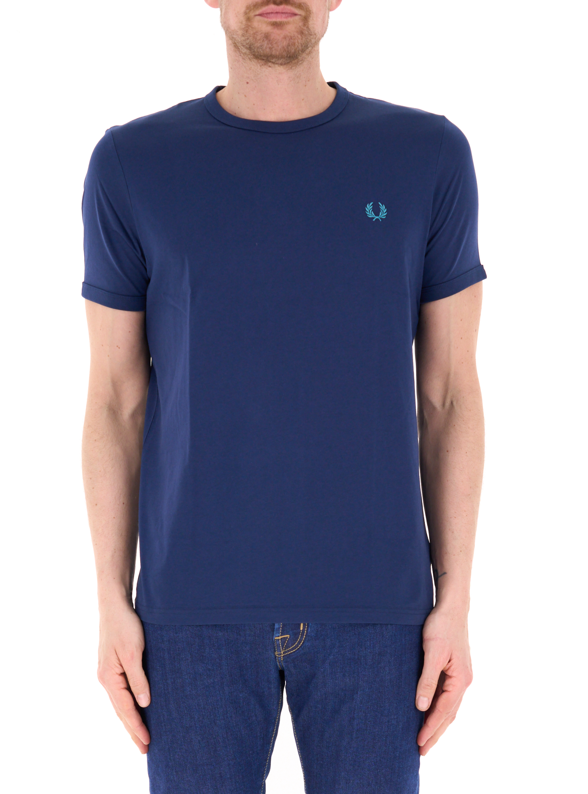 Fred Perry T-shirt girocollo BLU S