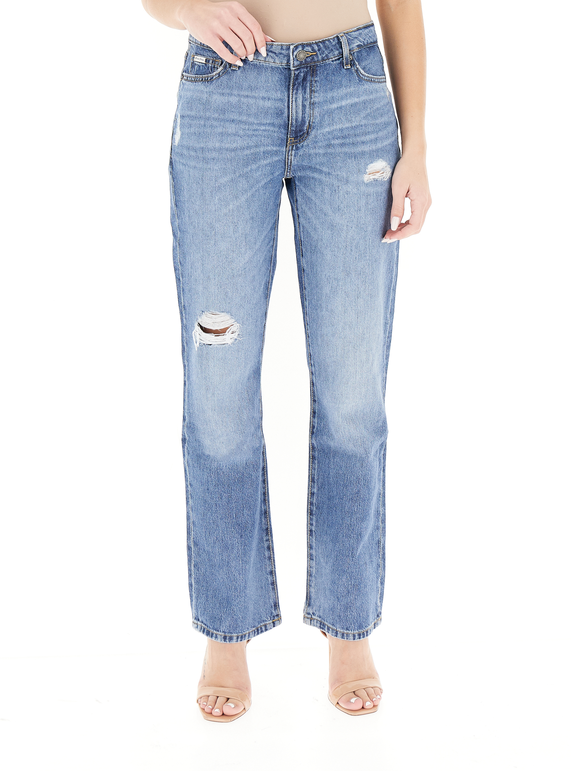 Jeans straight leg BLU CHIARO 29