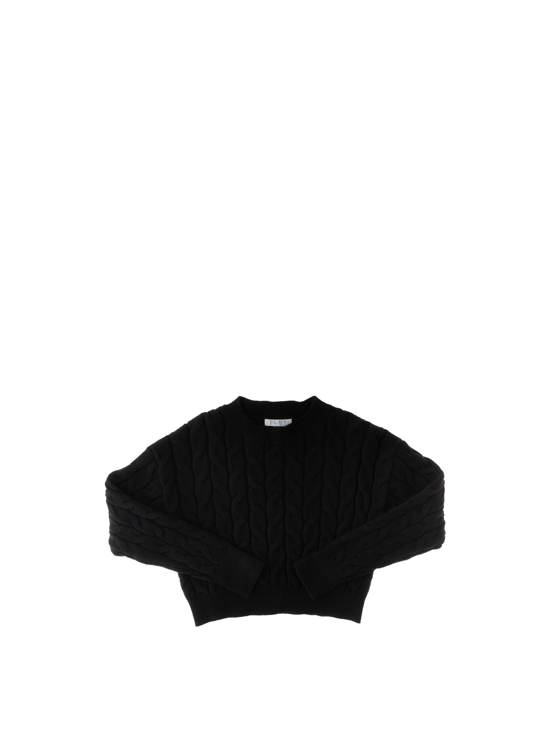 E.L.S.Y. Maglione a trecce NERO