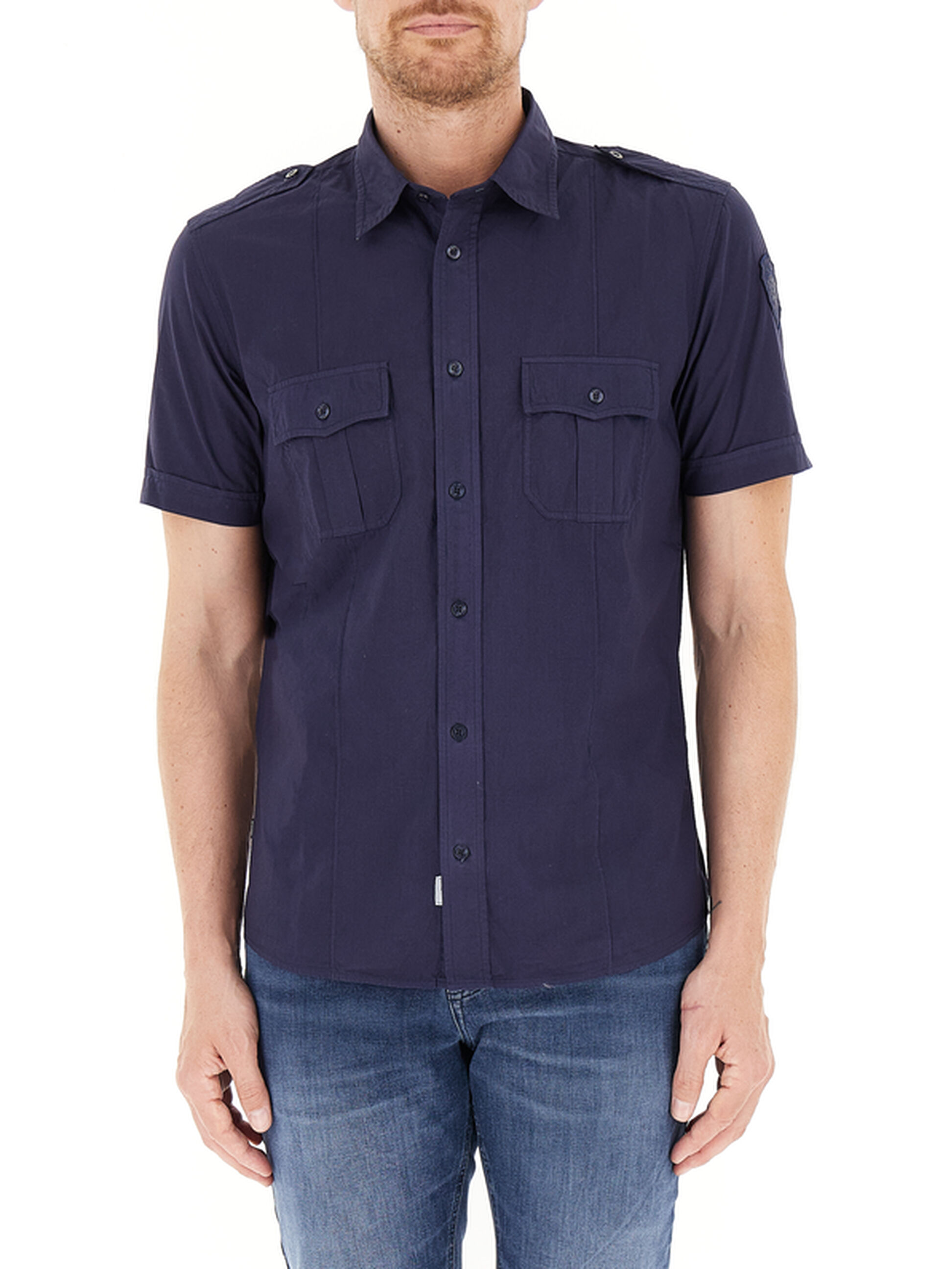 Camicia maniche corte BLU NAVY