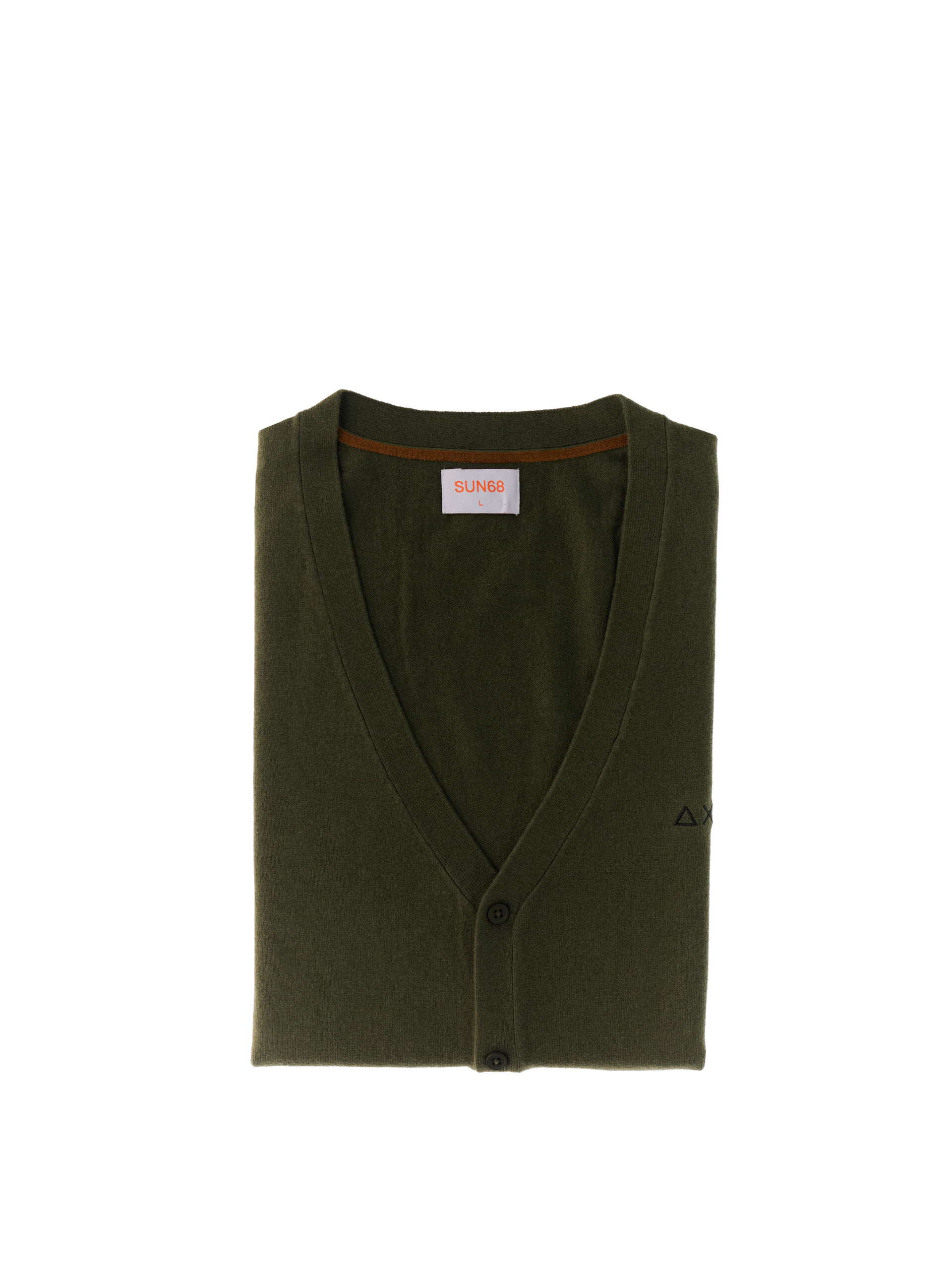 Cardigan scollo V VERDE OLIVA