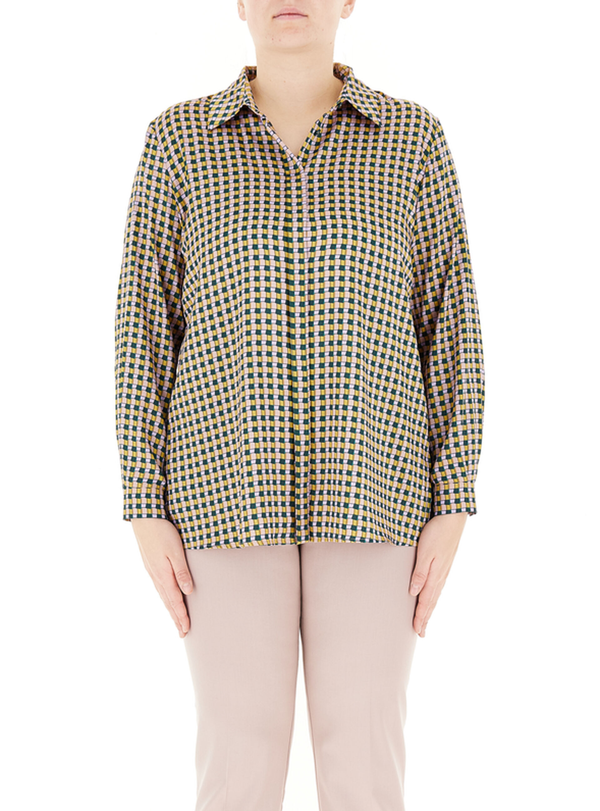 Camicia misto cotone VERDE 27