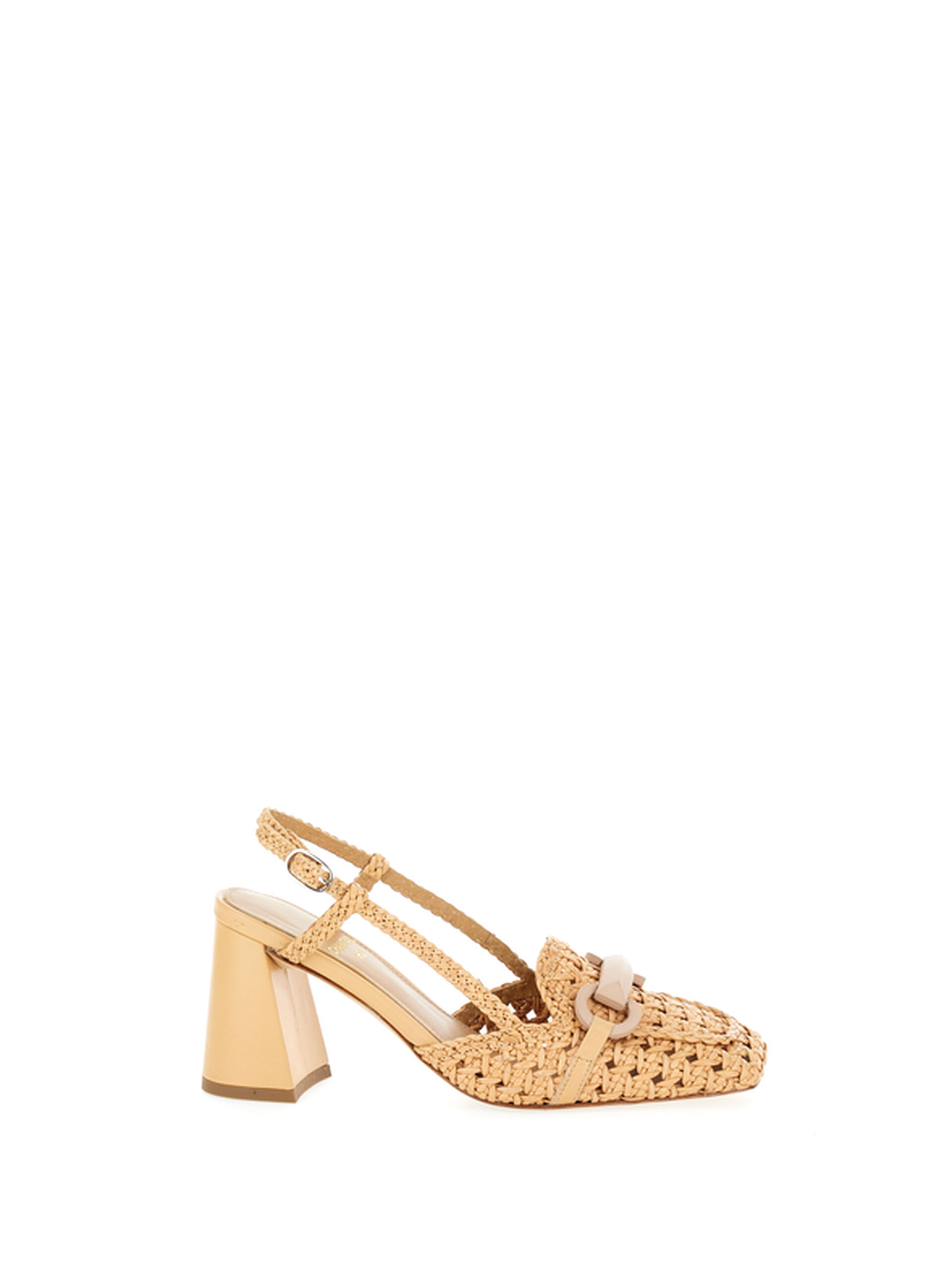 Sandali similpelle intrecciata BEIGE 37