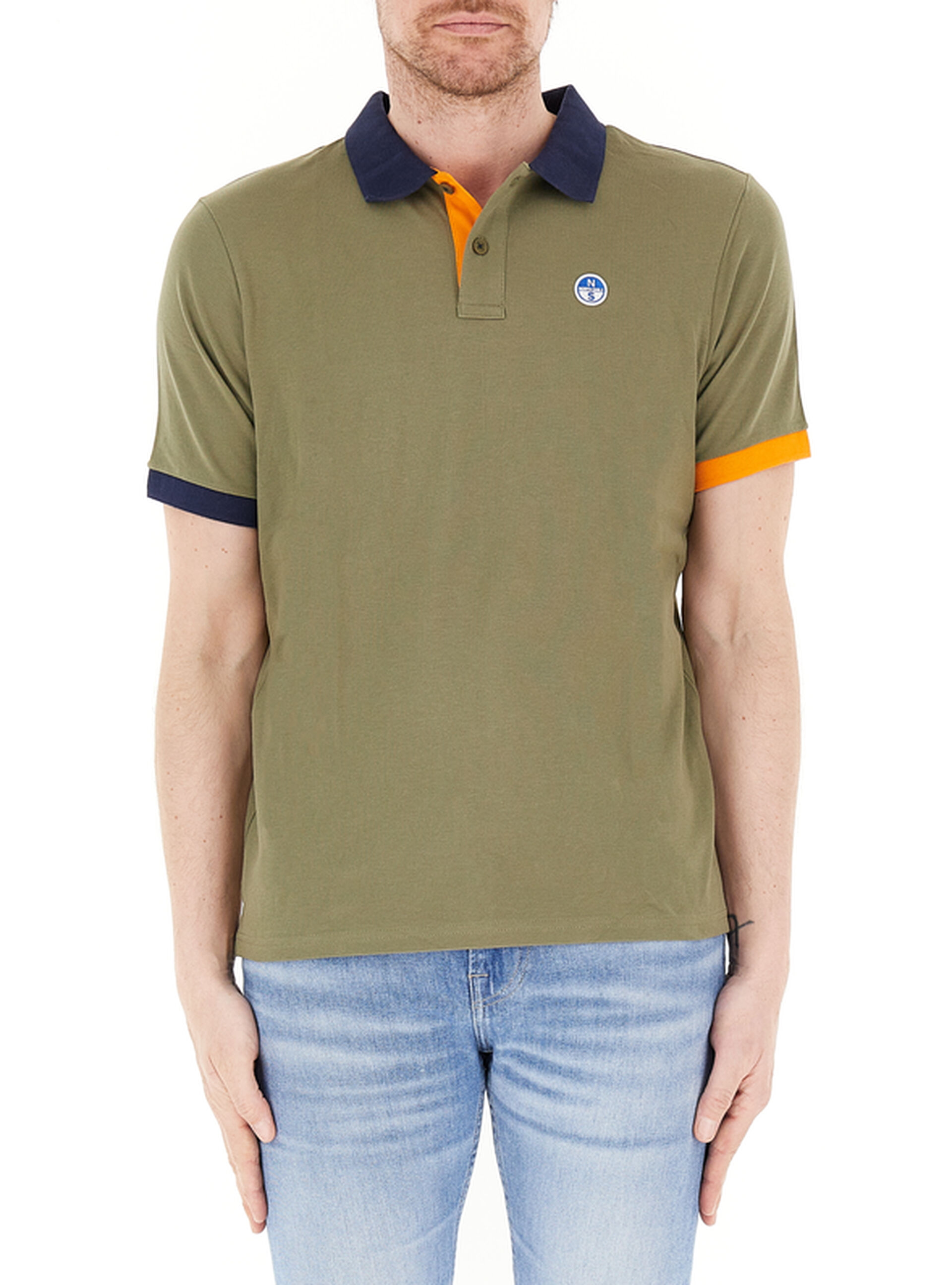 Polo cotone VERDE MILITARE