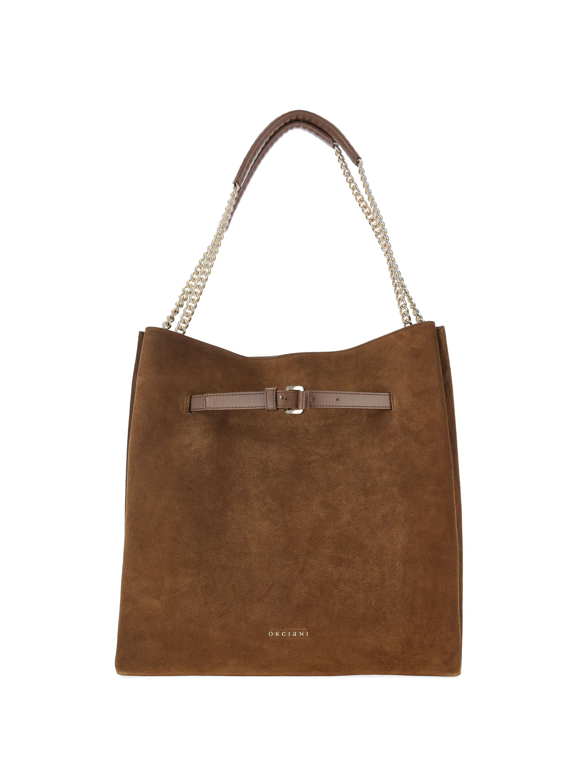 Borsa pelle scamosciata MARRONE