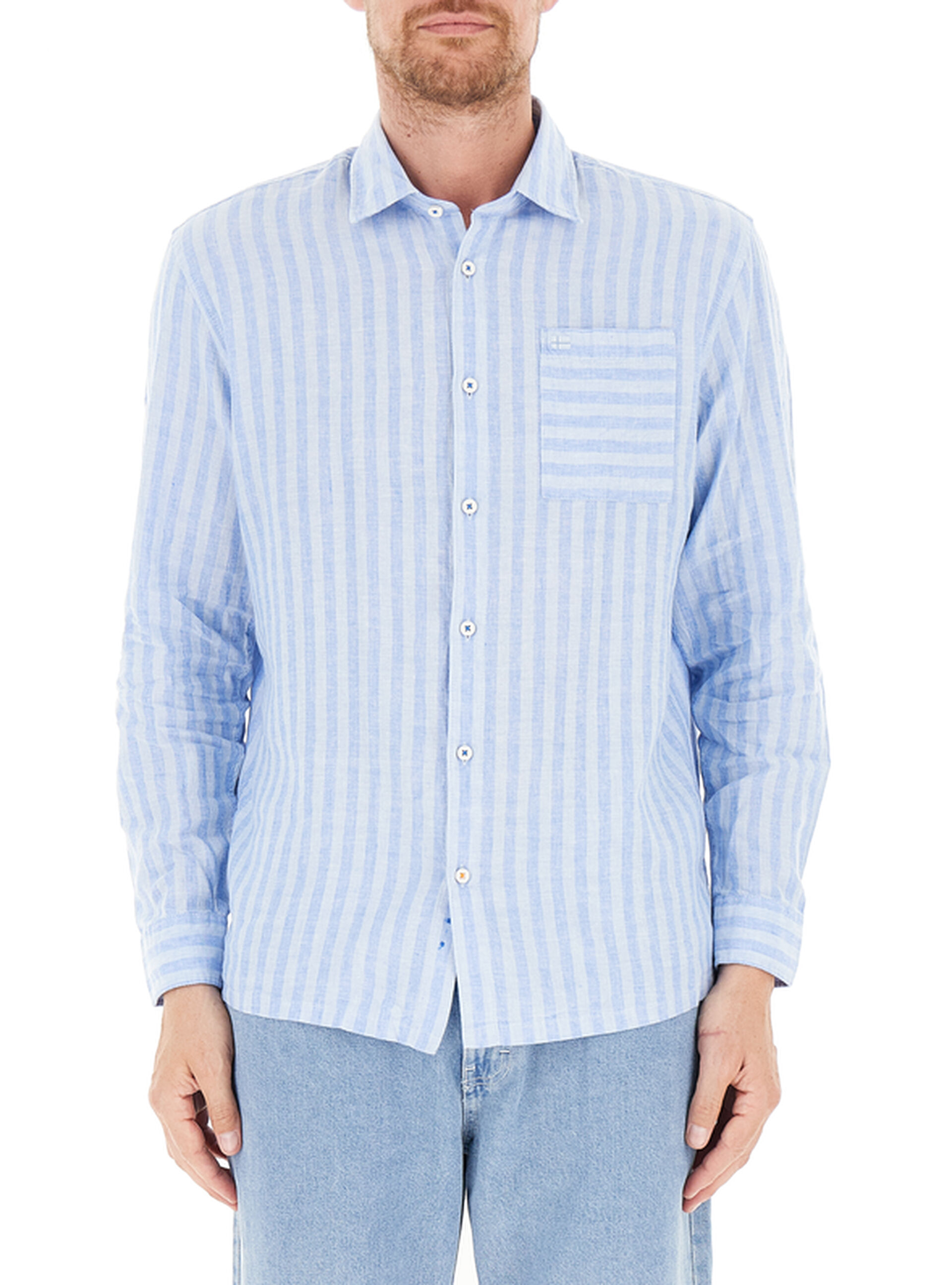 Napapijri Camicia a righe CELESTE