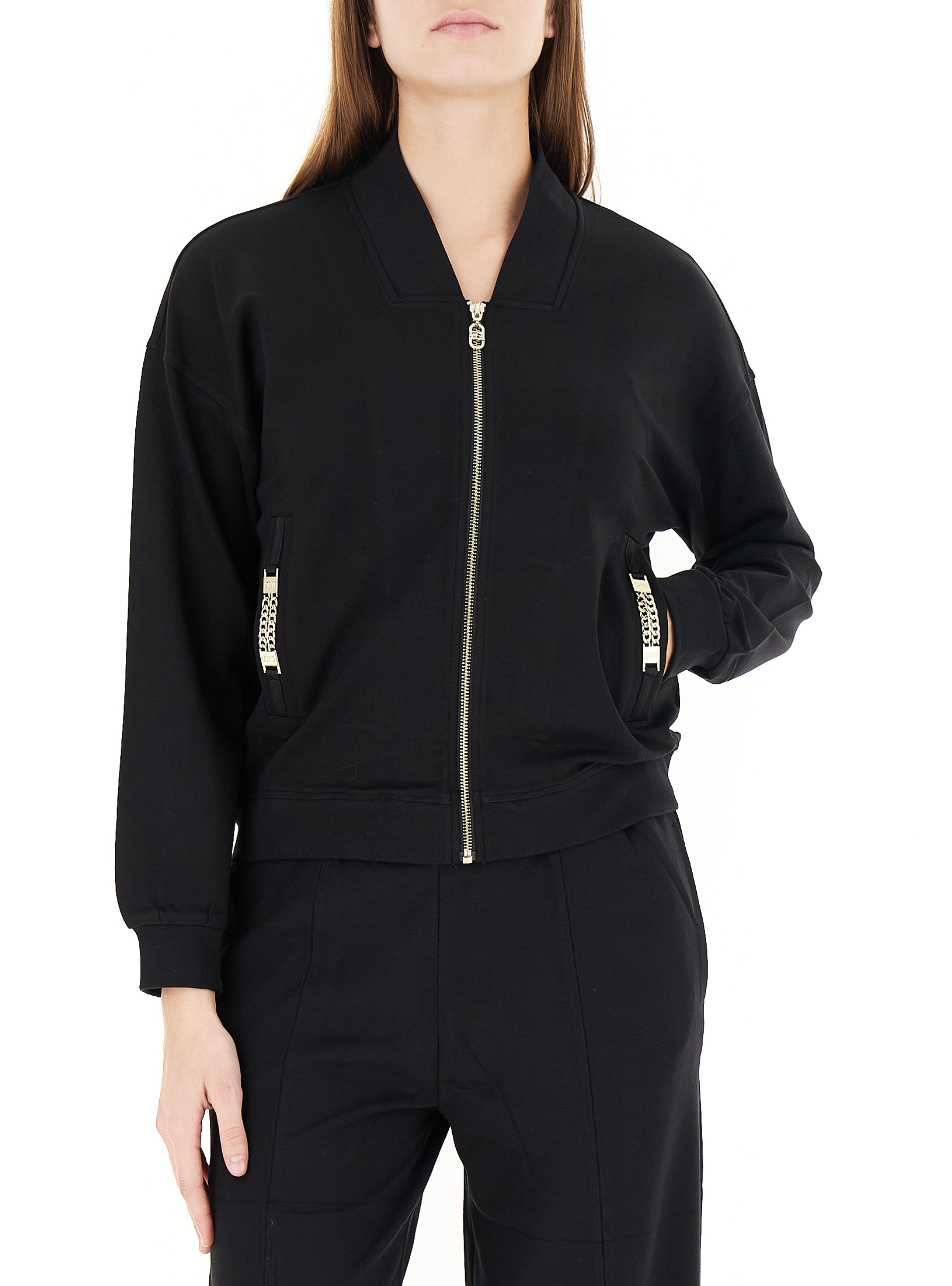 LIU JO Felpa con zip SPORT NERO