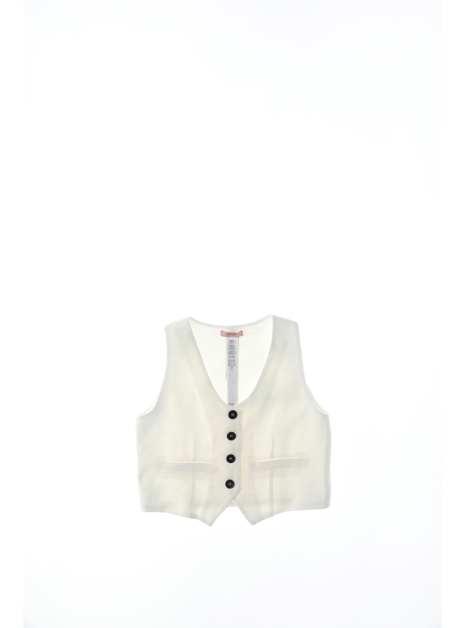 Gilet in viscosa JUNIOR BIANCO 12