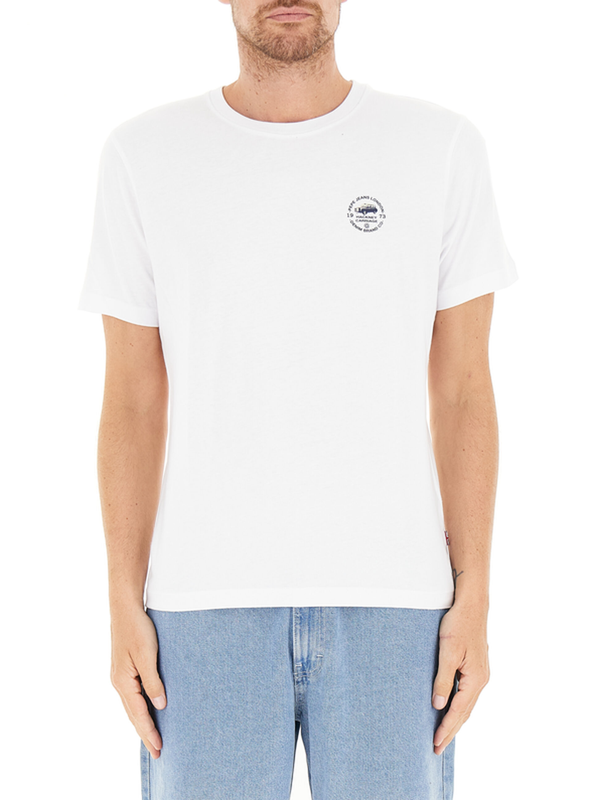 T-shirt girocollo BIANCO S
