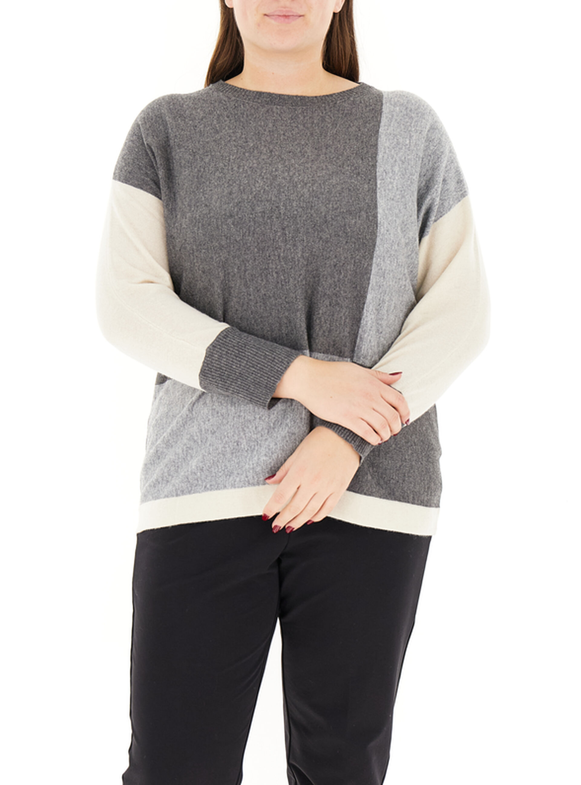 Maglione misto lana GRIGIO XXL
