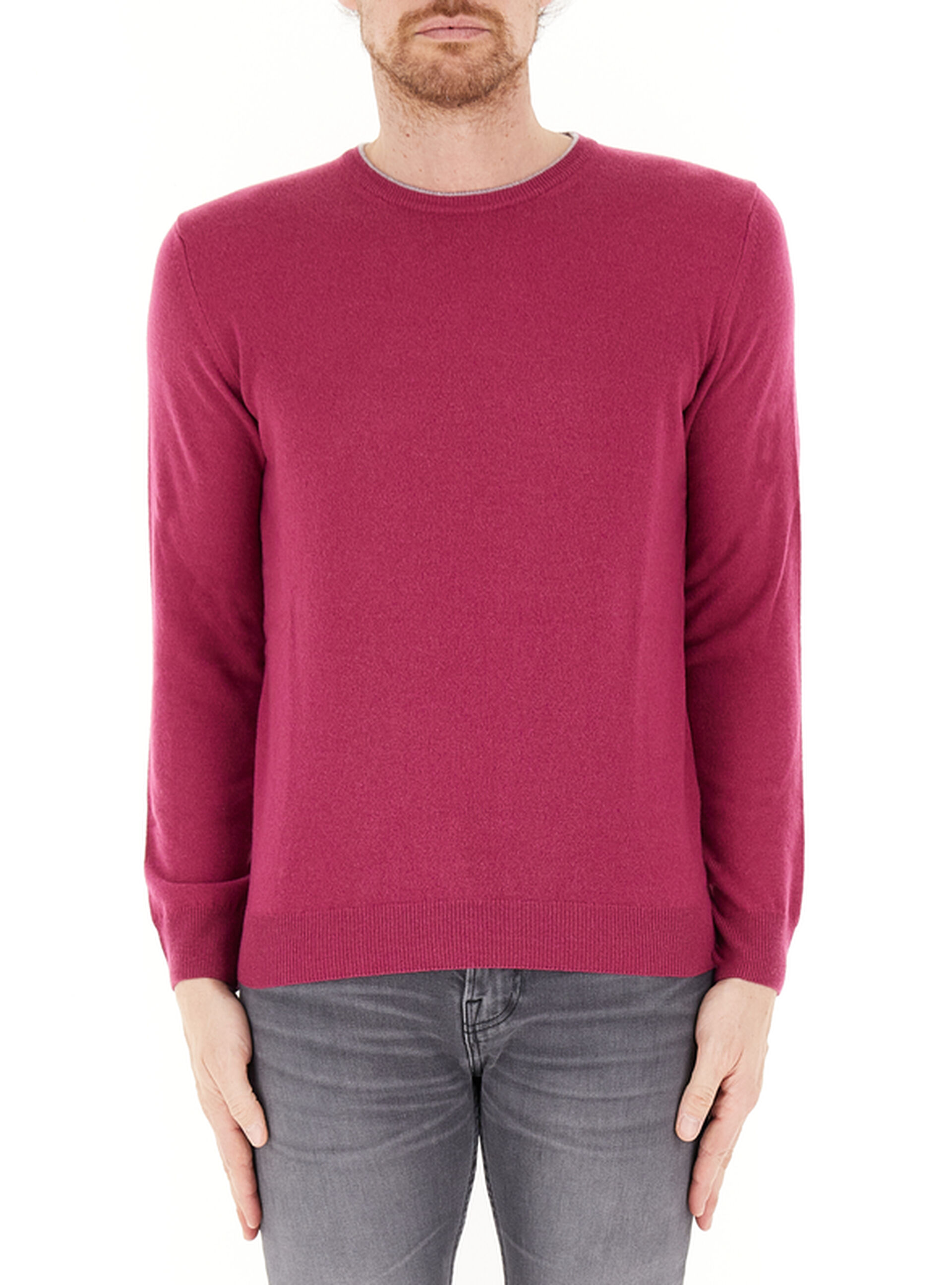 FERRANTE Maglione in lana LAMPONE