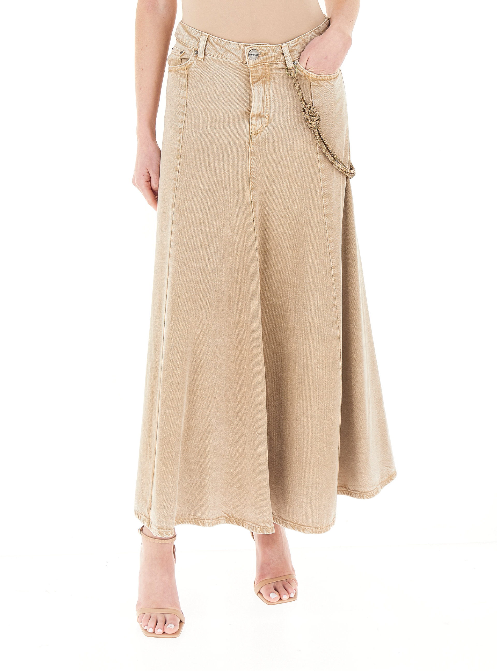 Pinko Gonna in jeans NOCCIOLA 40