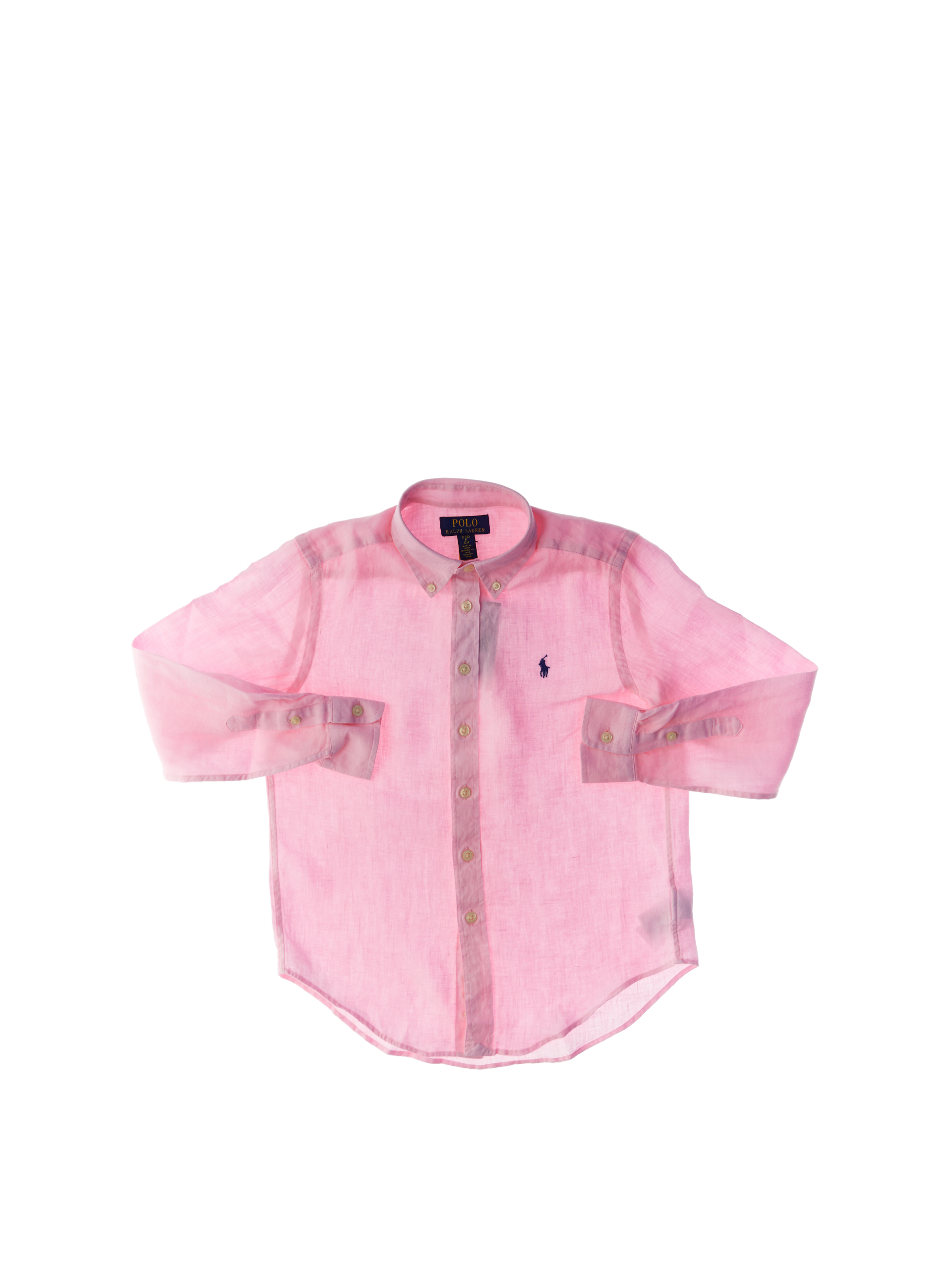 Camicia in lino POLO BOYS ROSA