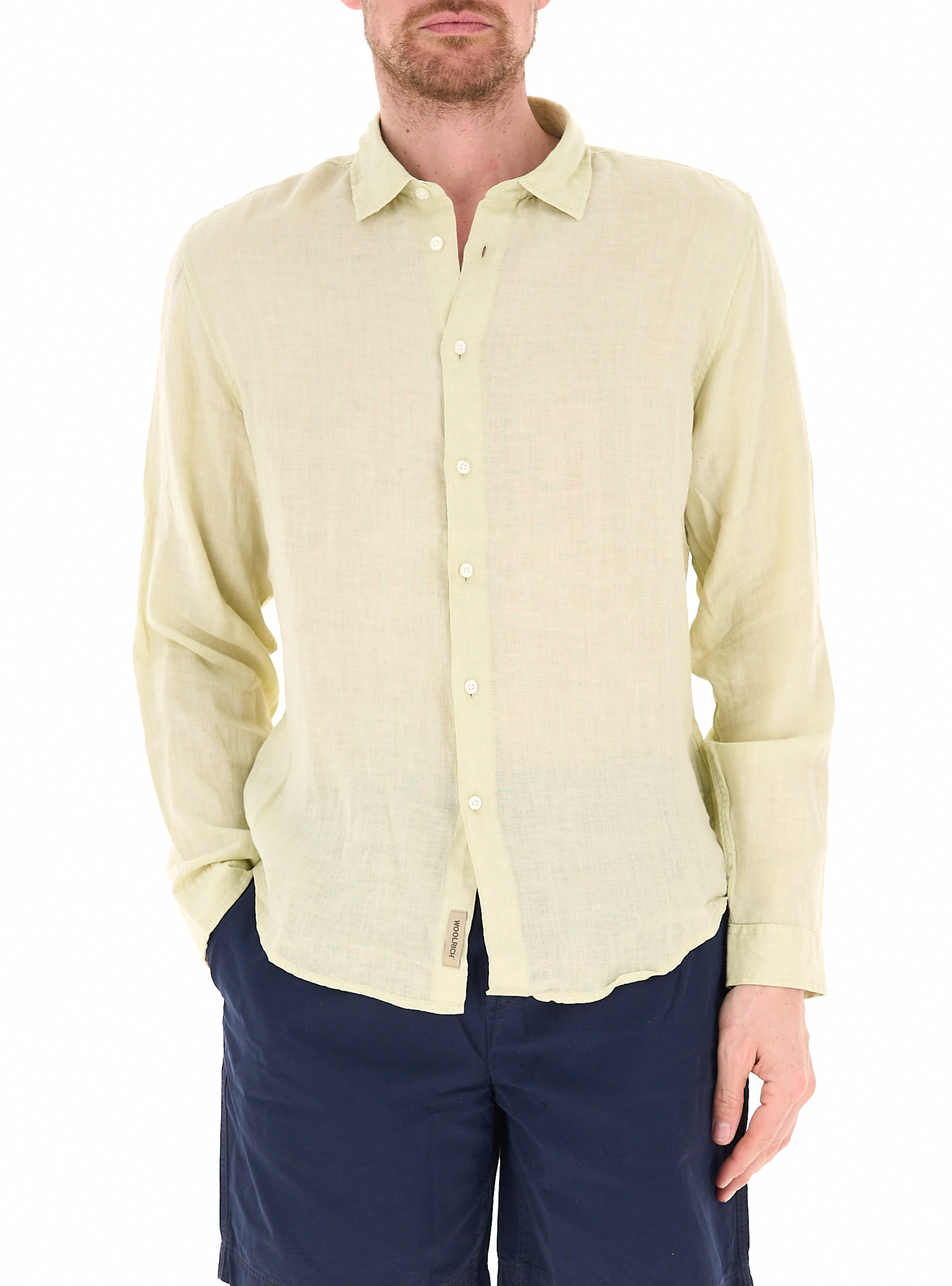 Camicia in lino VERDE CHIARO