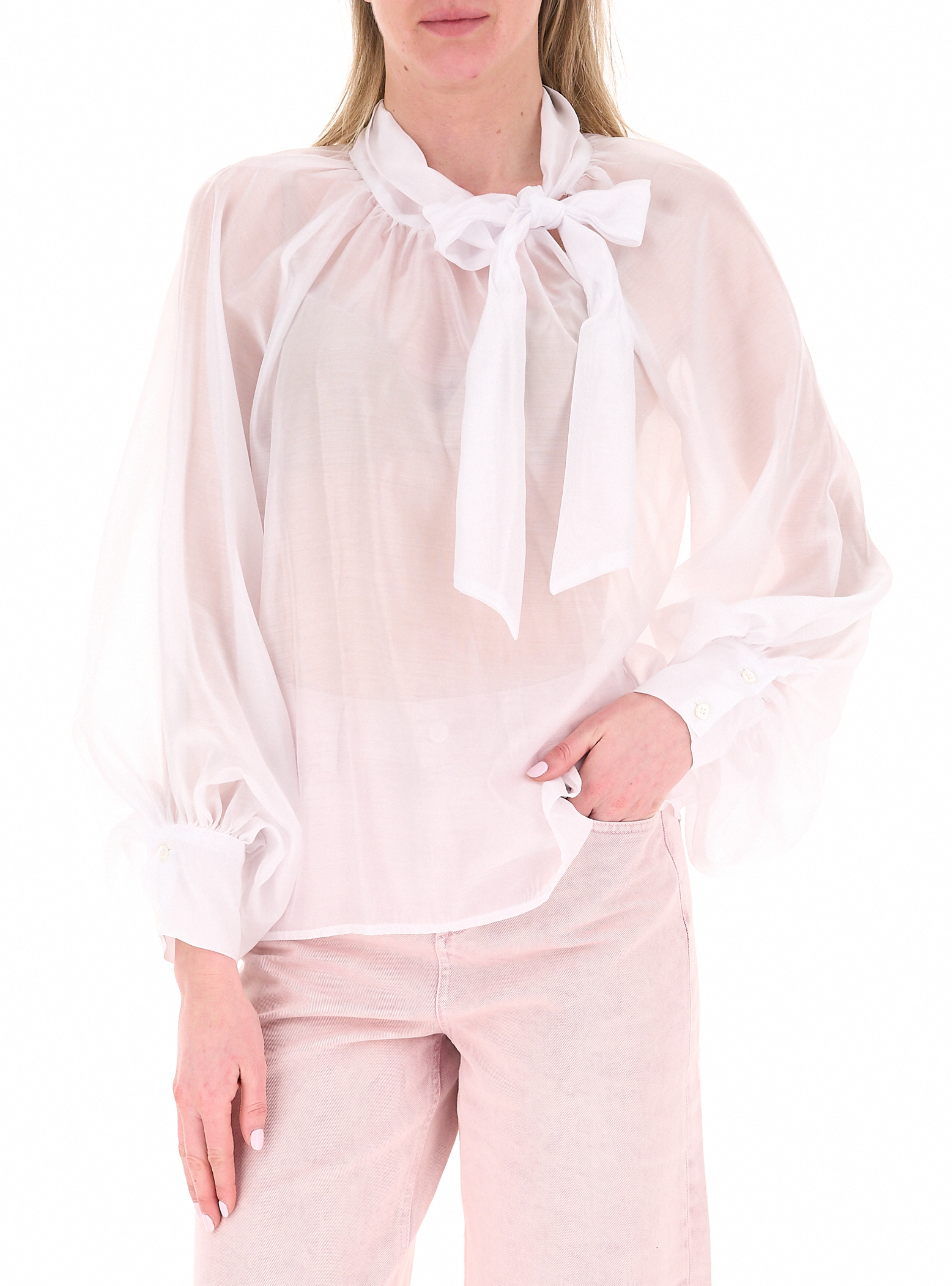 VICOLO Blusa con dettaglio PANNA