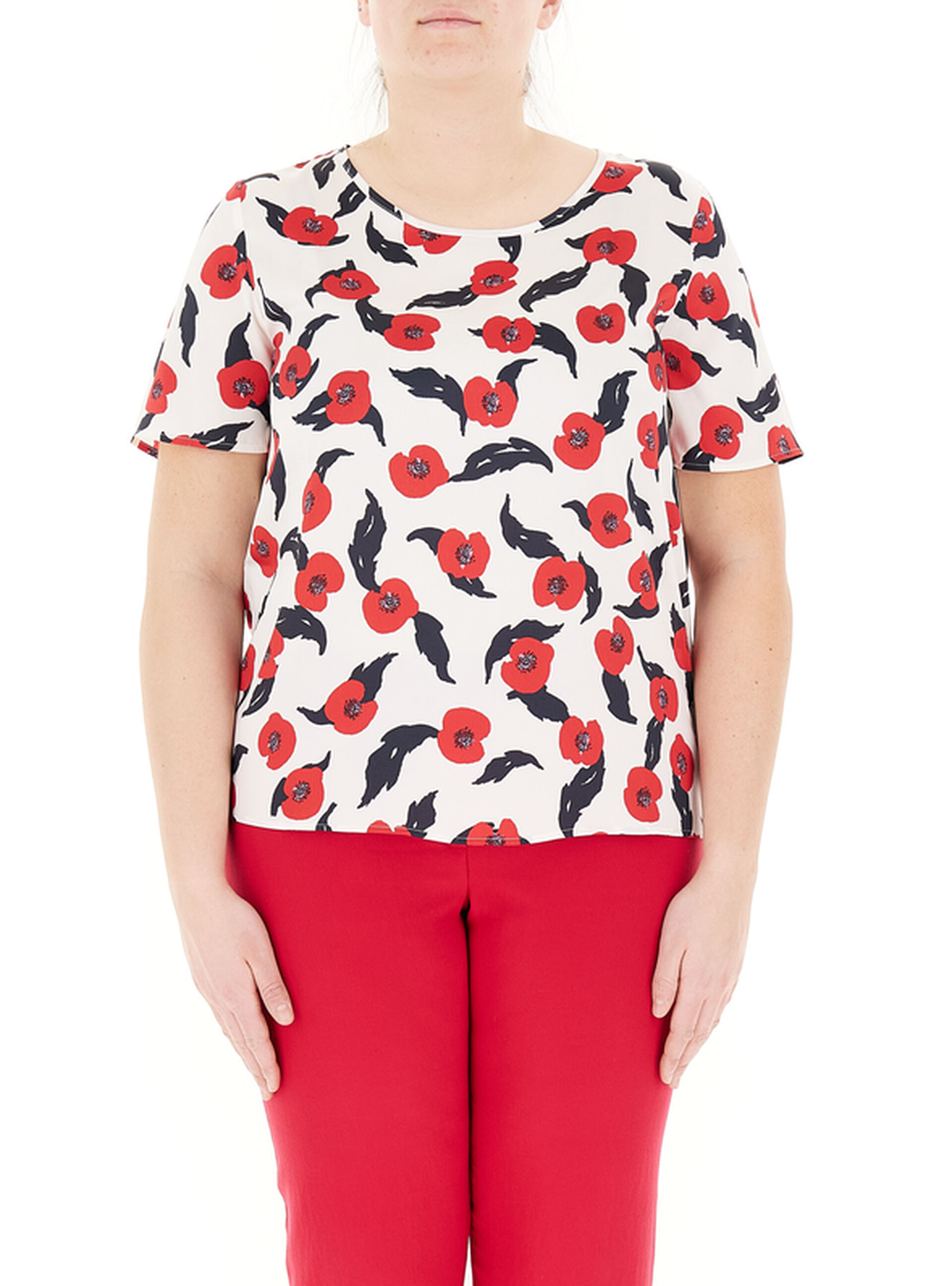Blusa girocollo BIANCO 21