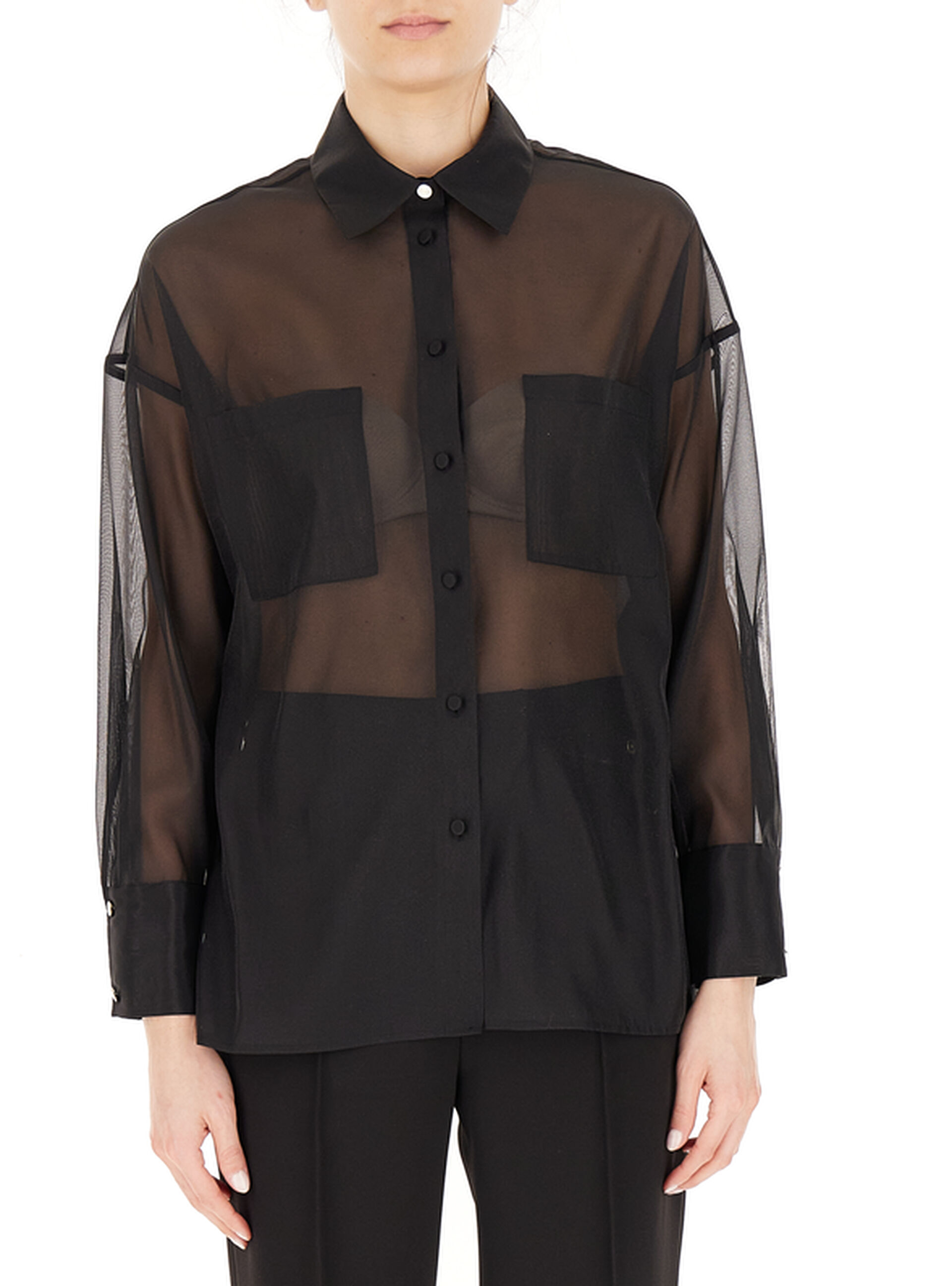 LIU JO Camicia velata NERO 42