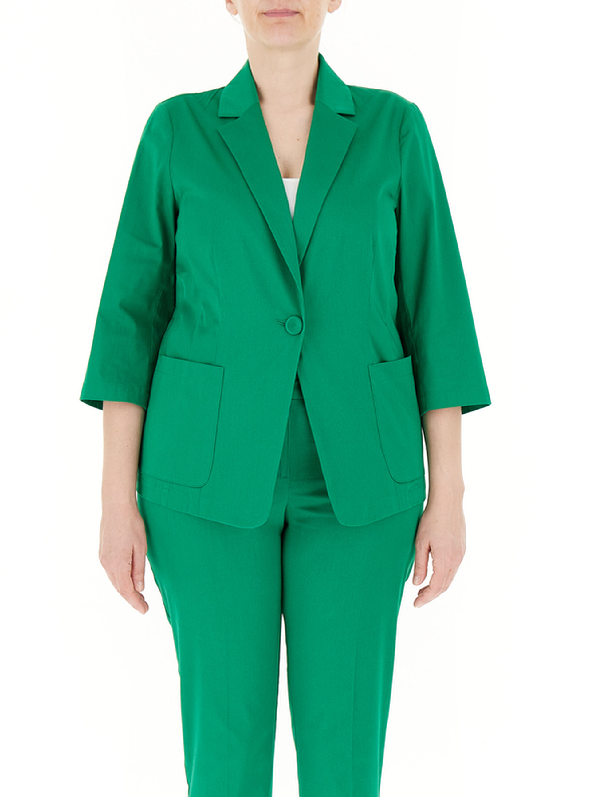 Blazer in cotone VERDE