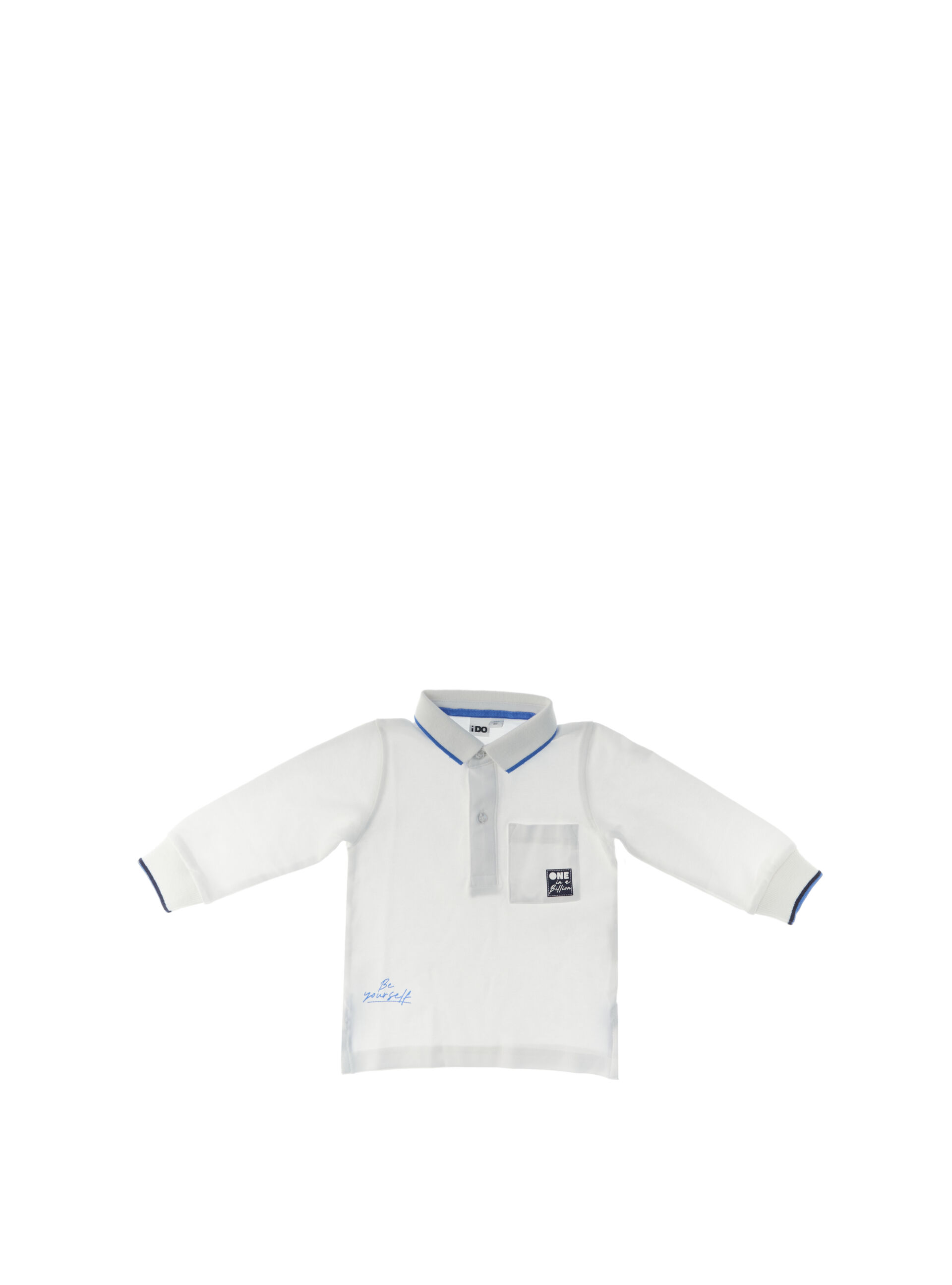 IDO Polo maniche lunghe BIANCO
