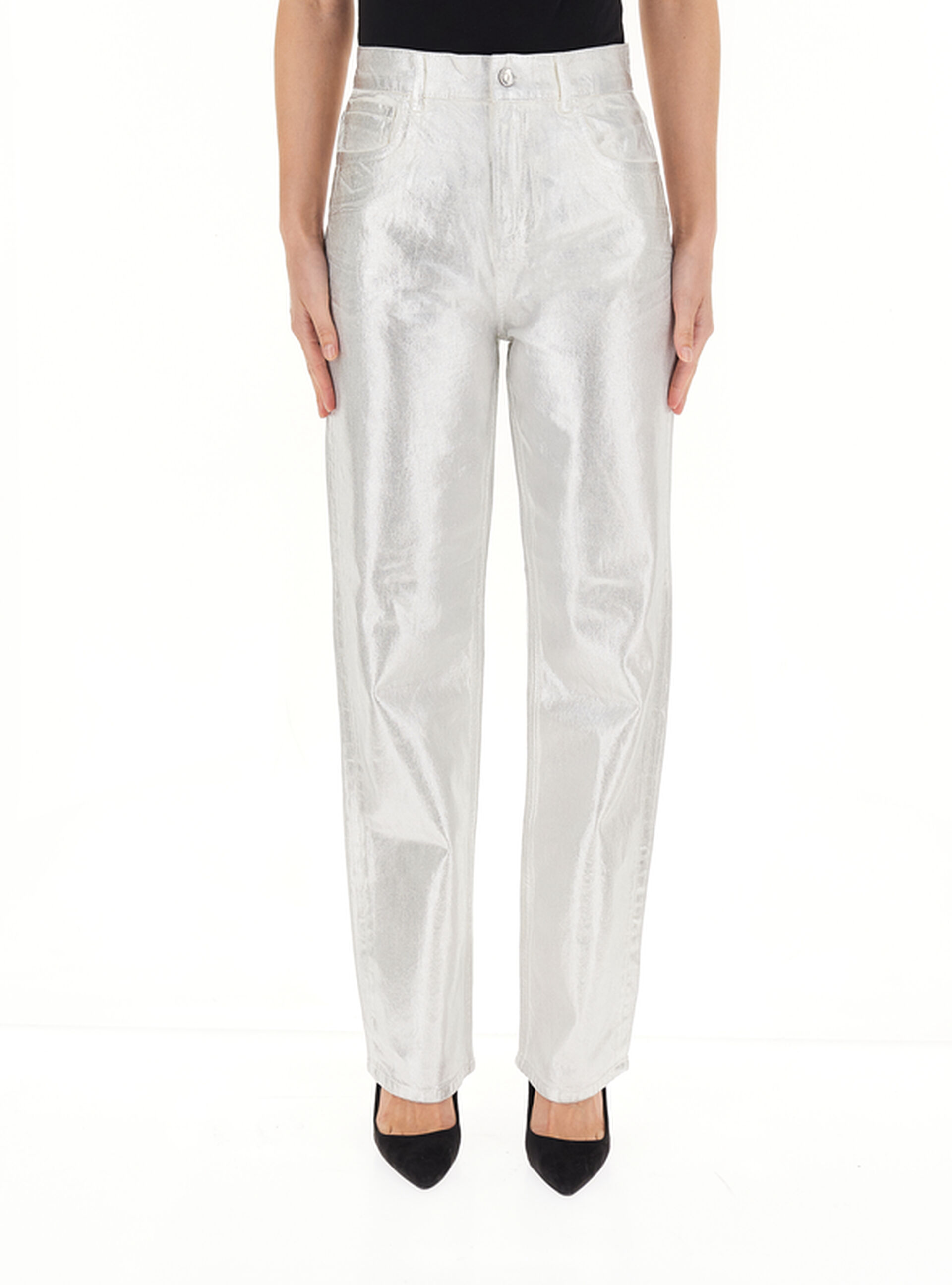 LIU JO Jeans metallizzati GRIGIO