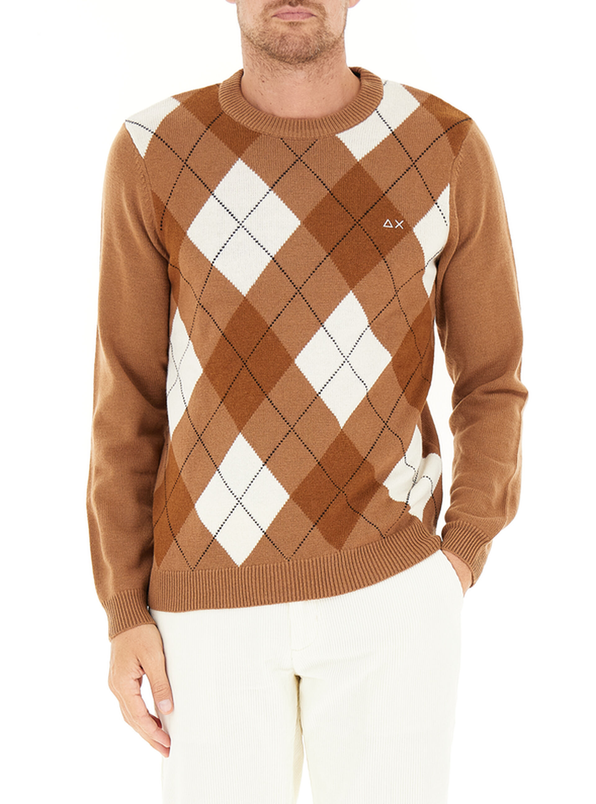 Maglione misto lana MARRONE CHIARO