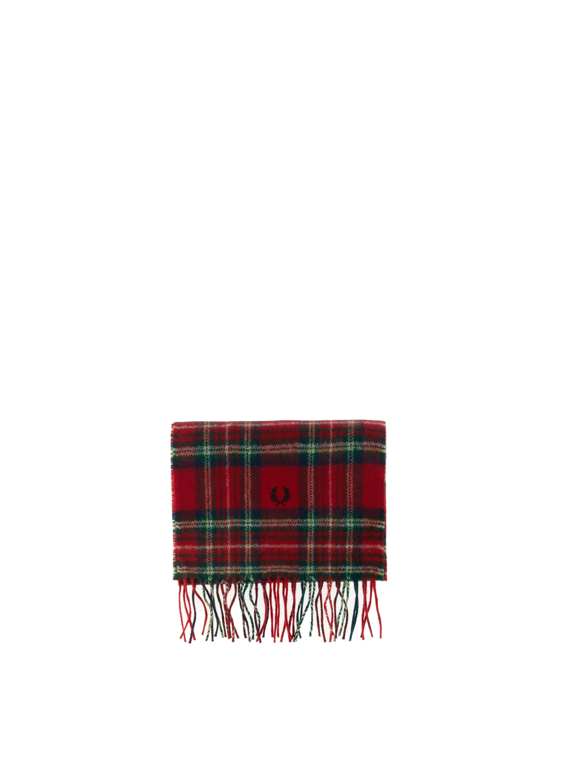Sciarpa con frange ROSSO