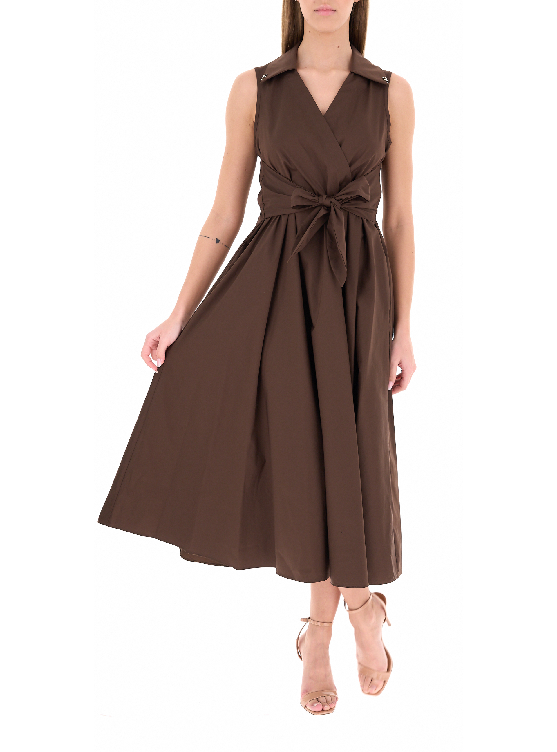 Abito con fiocco MARRONE XS