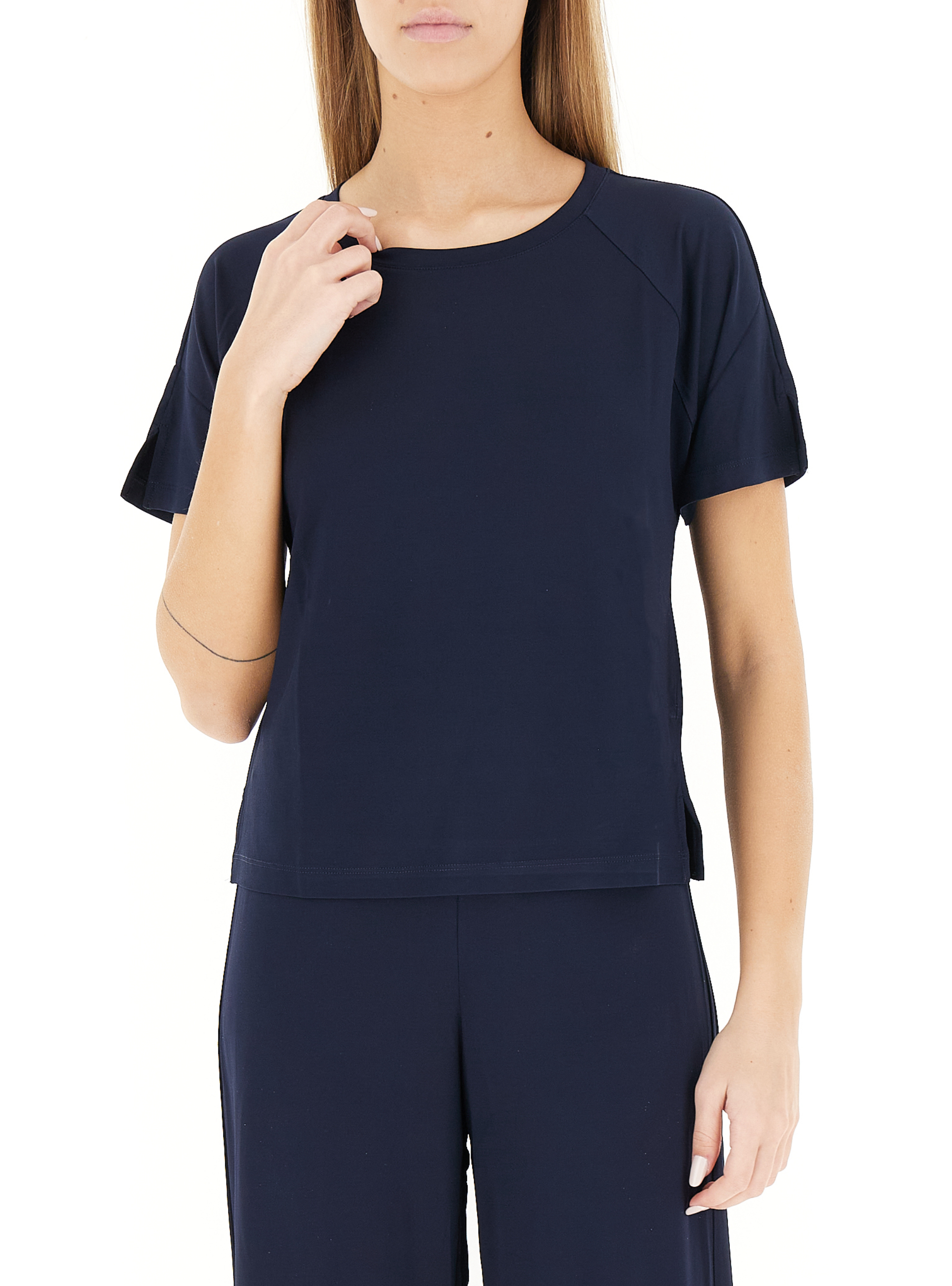 T-shirt in viscosa BLU NAVY