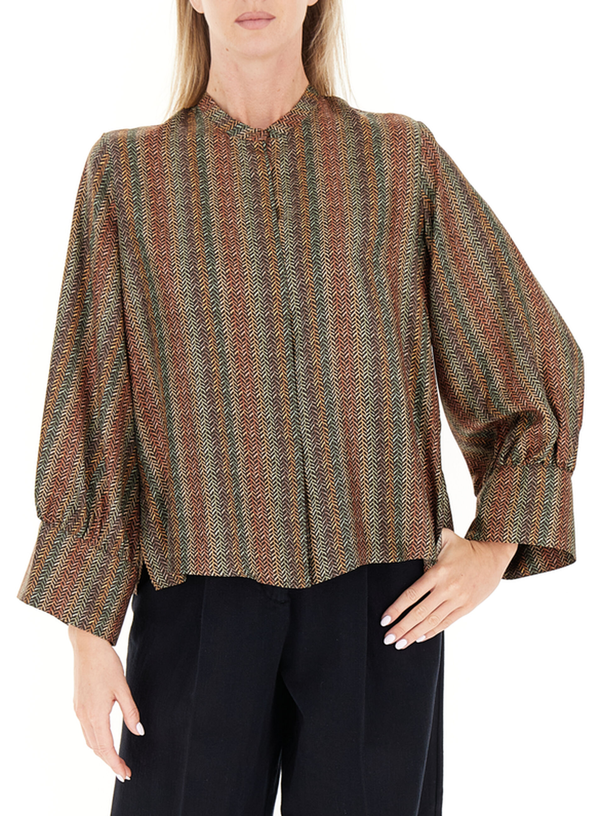 MOMONÌ Camicia in seta MULTICOLOR 44