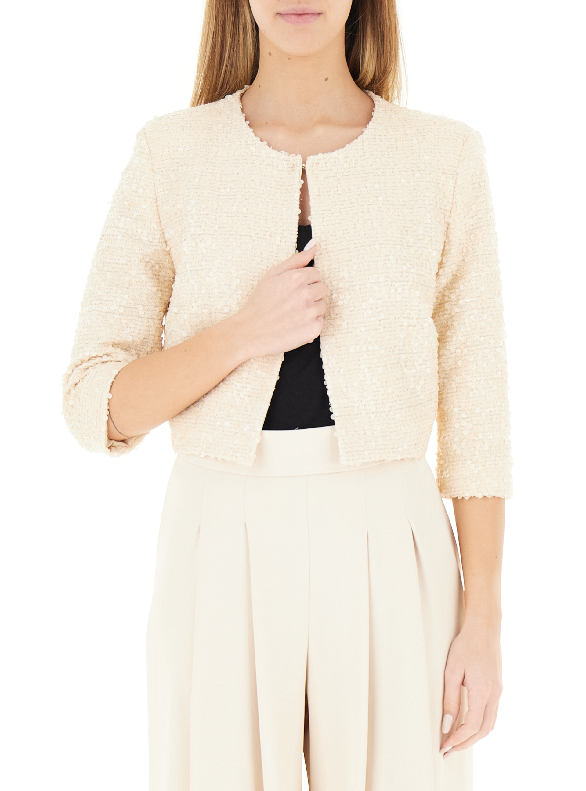 Coprispalle bolero paillettes BEIGE