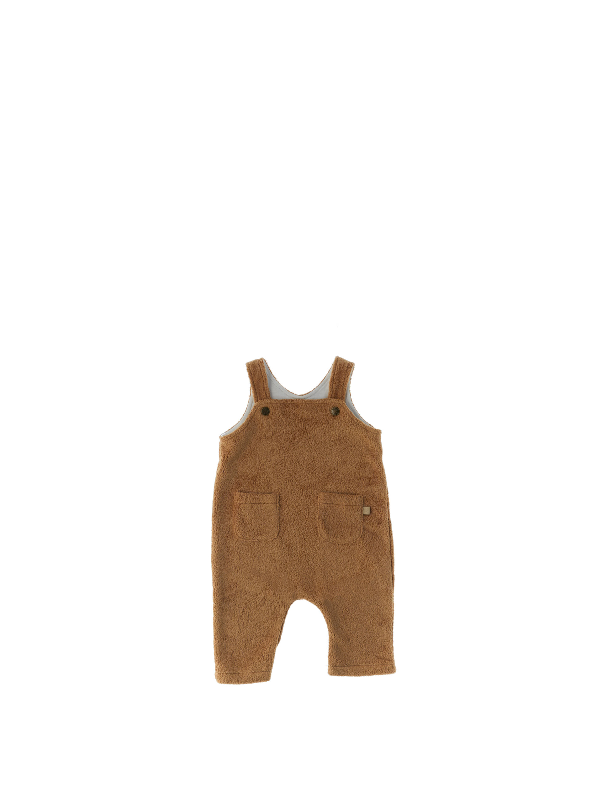 Salopette effetto peluche MARRONE 6M