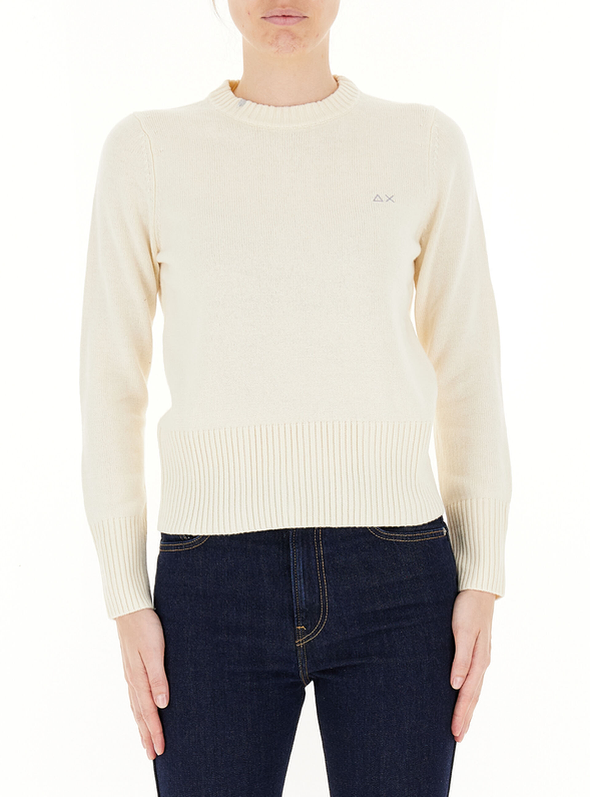 SUN68 Maglione misto lana BIANCO M
