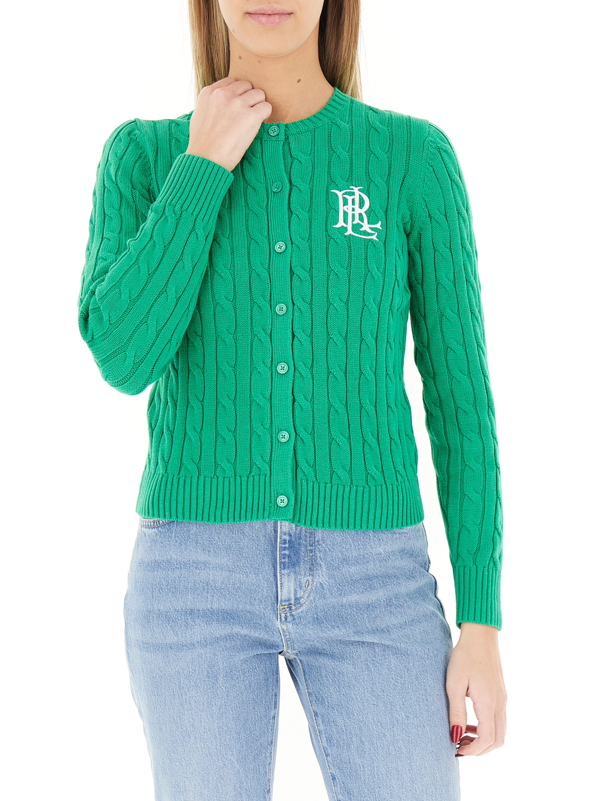 Cardigan a trecce LAUREN VERDE L
