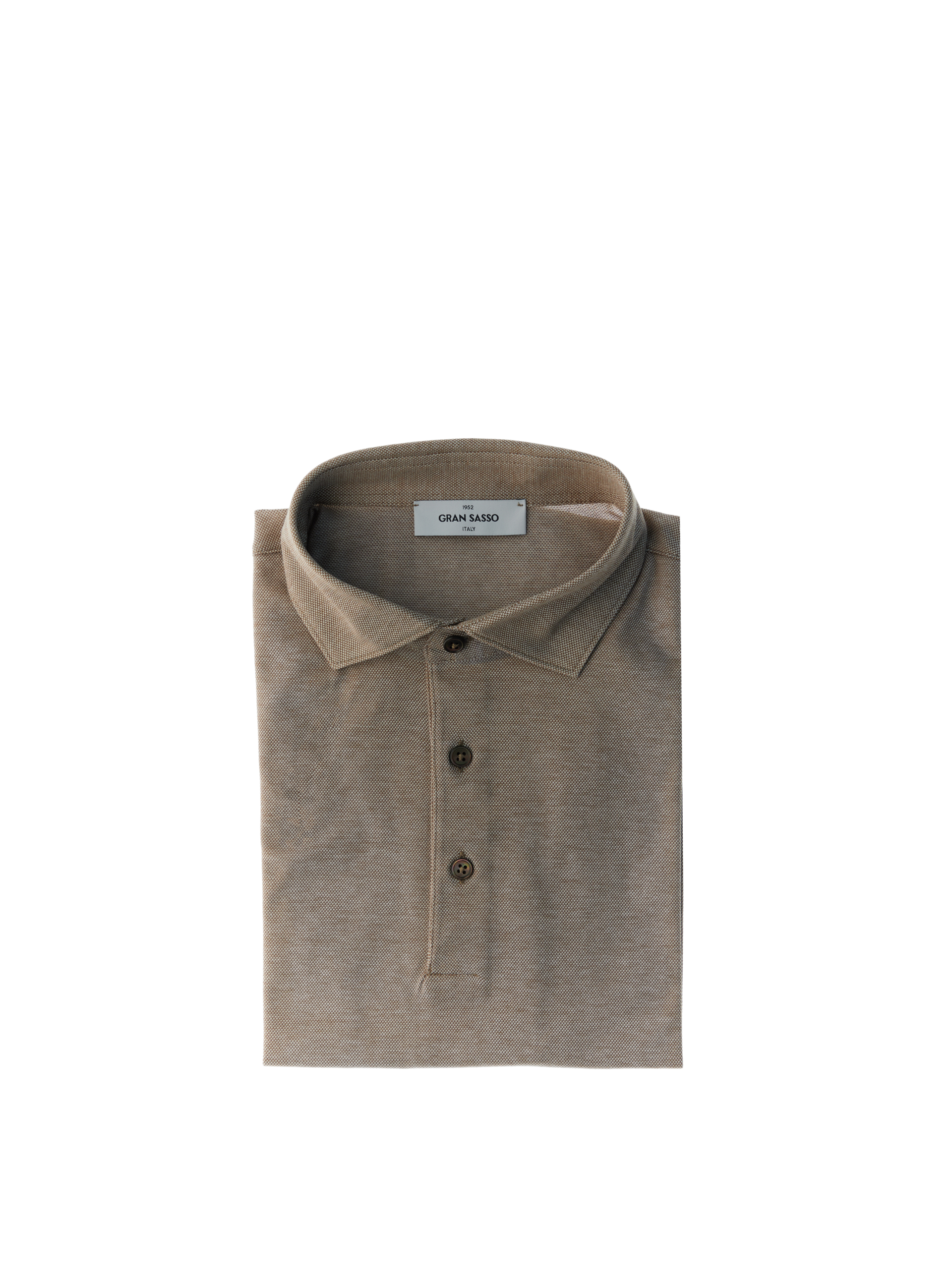 GRAN SASSO Polo in cotone CAMMELLO
