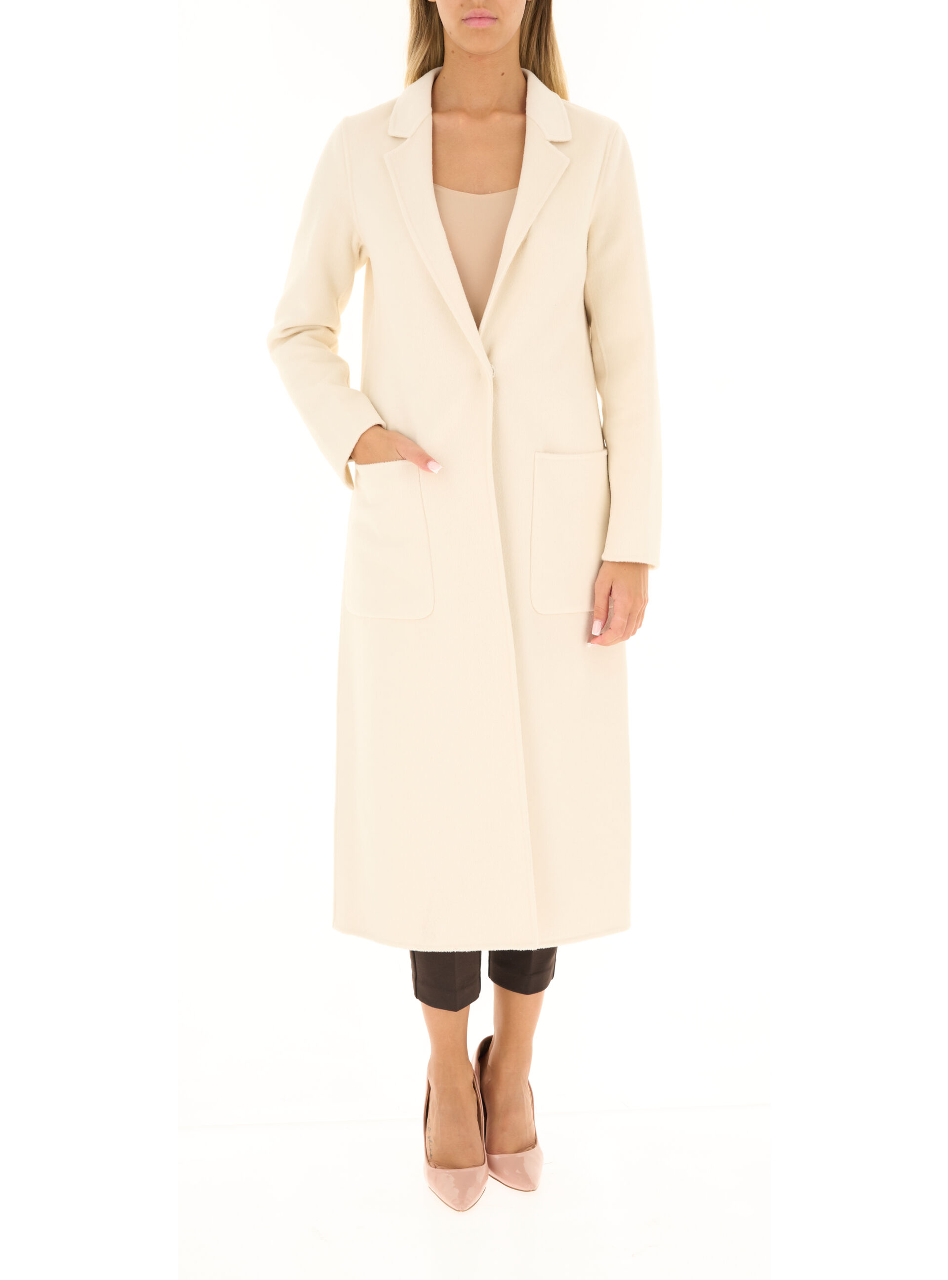VICOLO Cappotto misto lana PANNA M