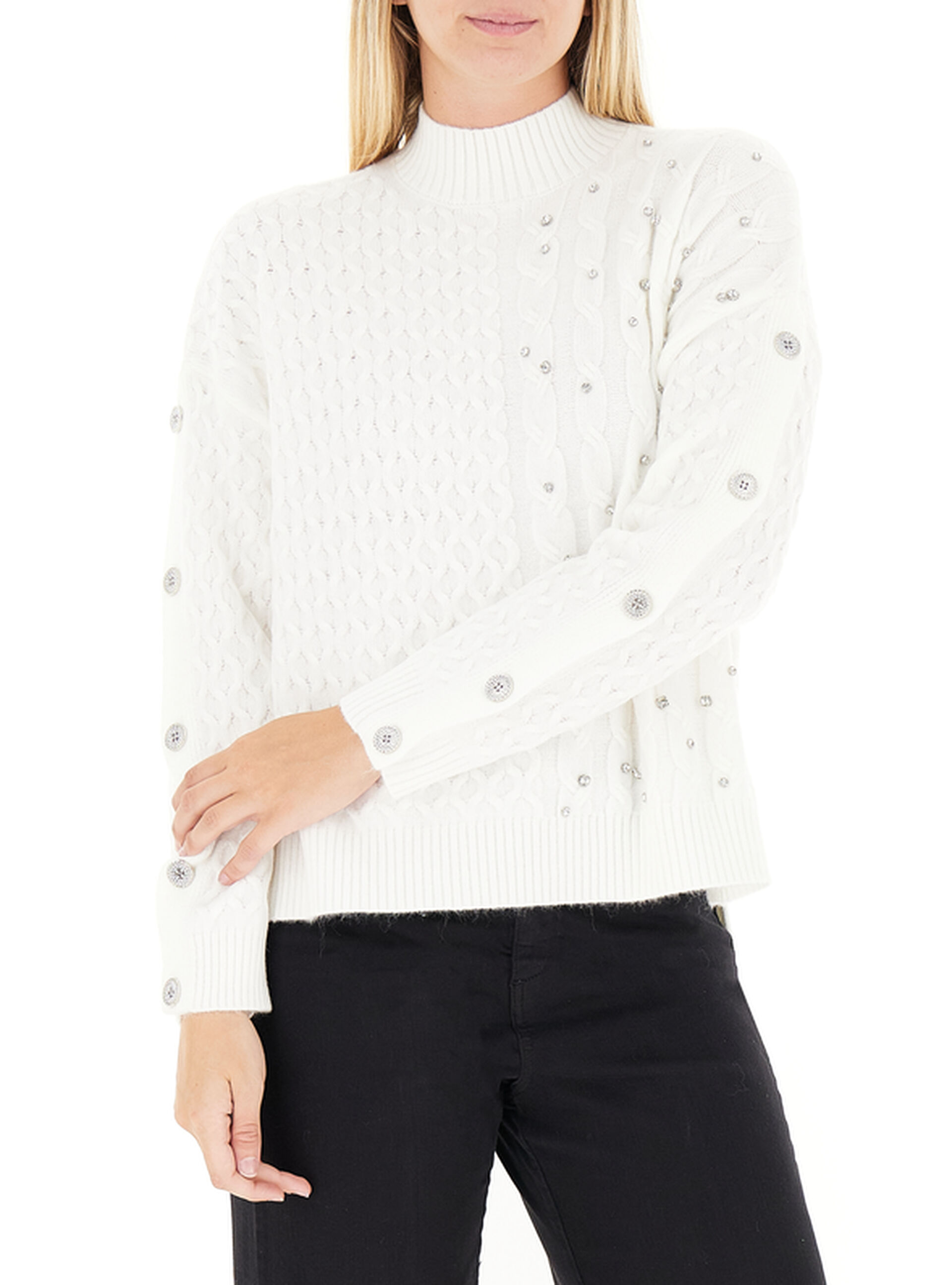 Maglione a trecce BIANCO XS