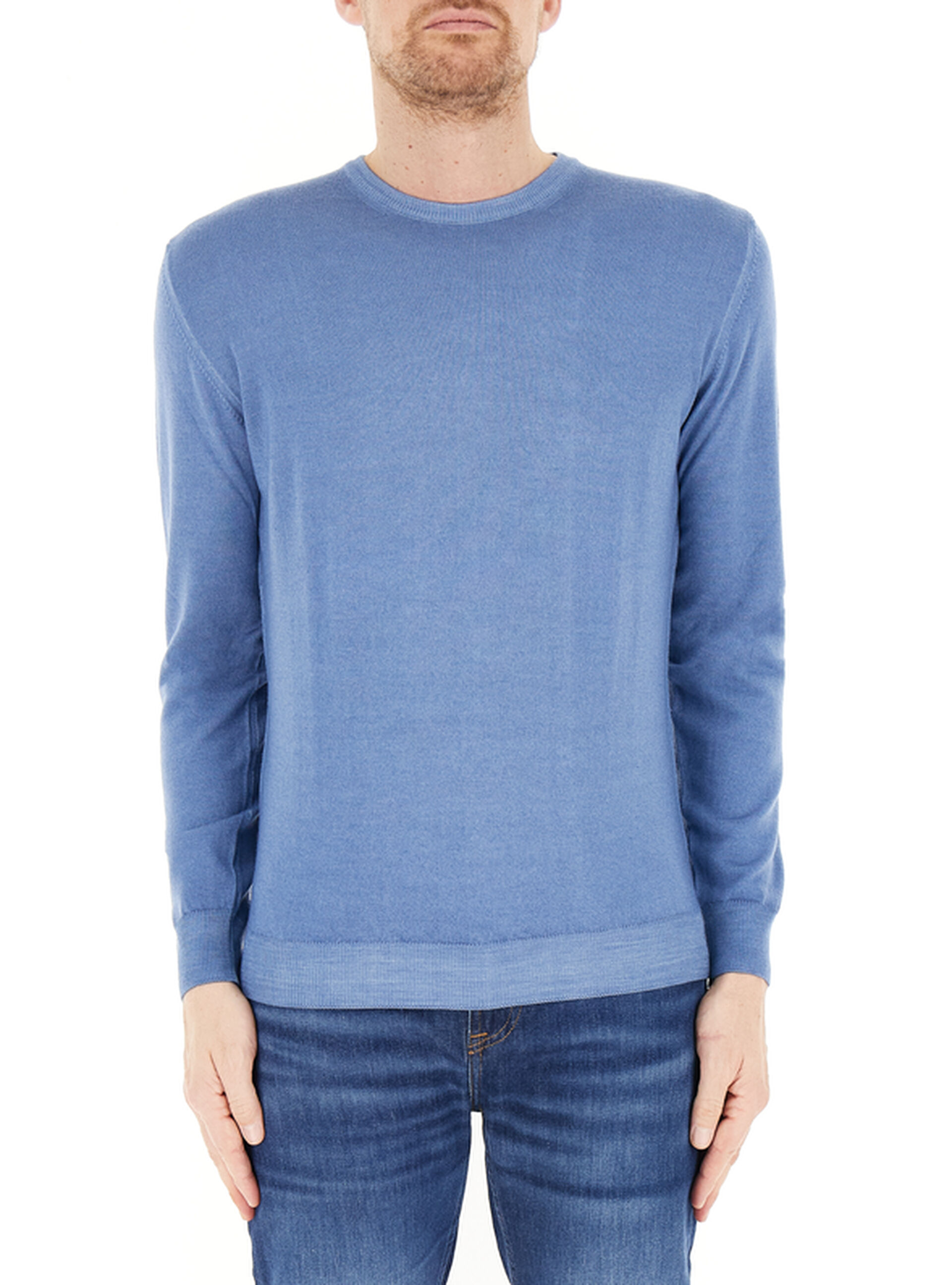 Maglione lana merino CELESTE 56