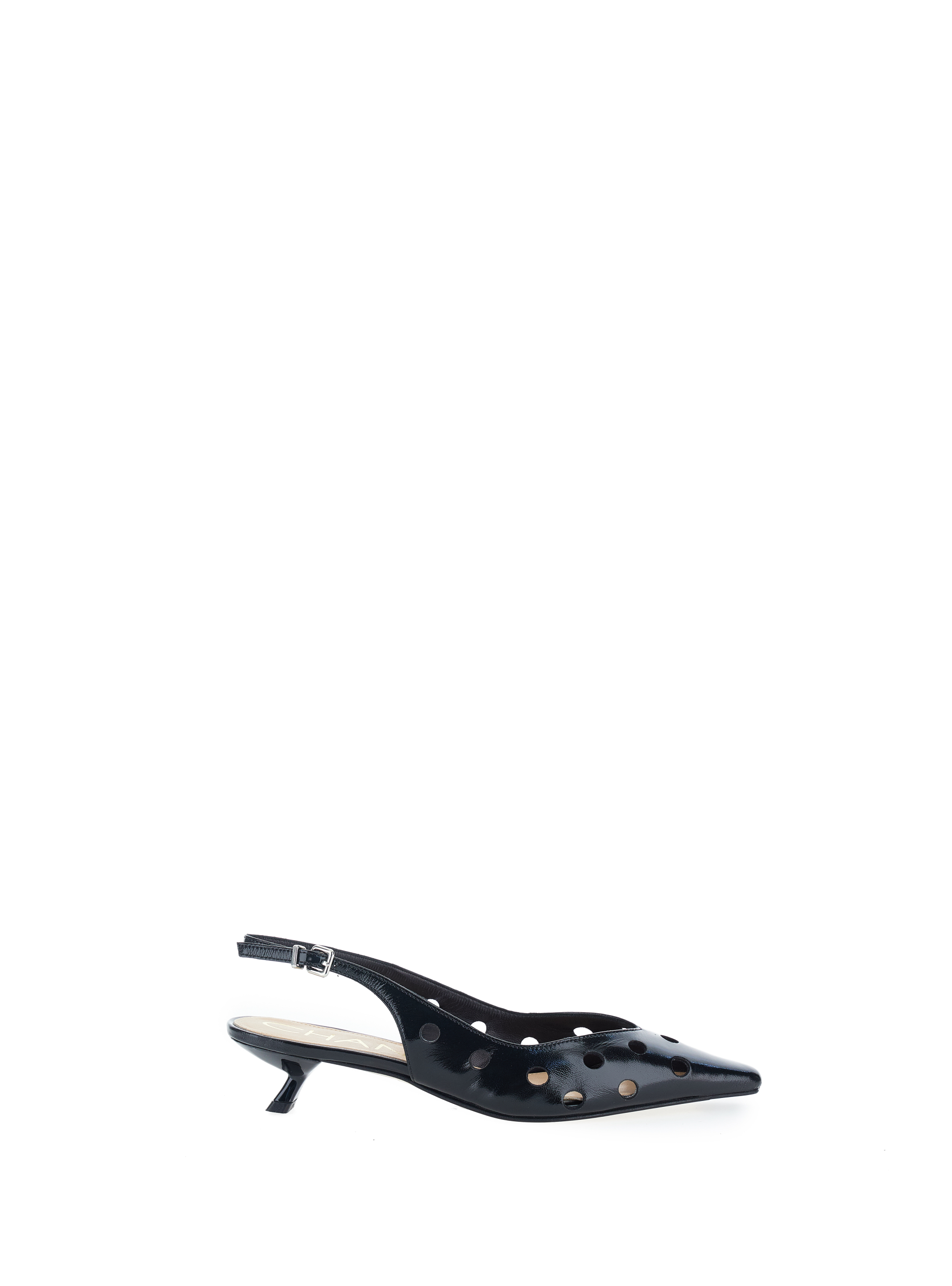 Décolleté slingback pelle NERO 36