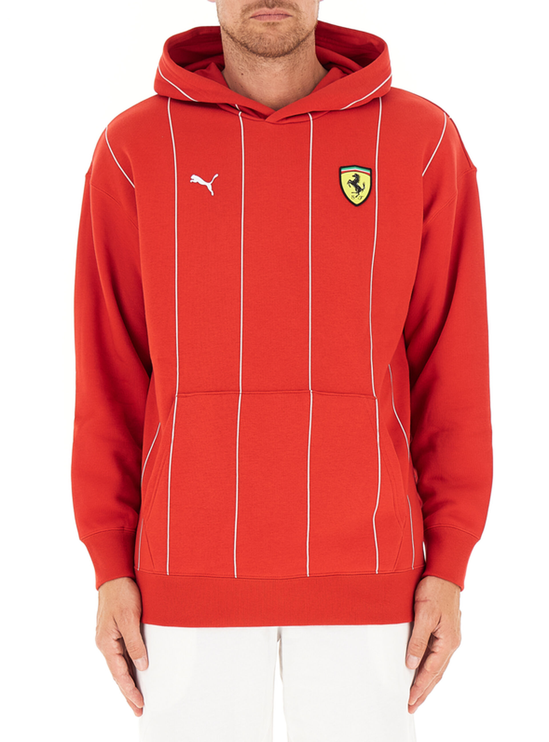 Puma Felpa con cappuccio ROSSO M