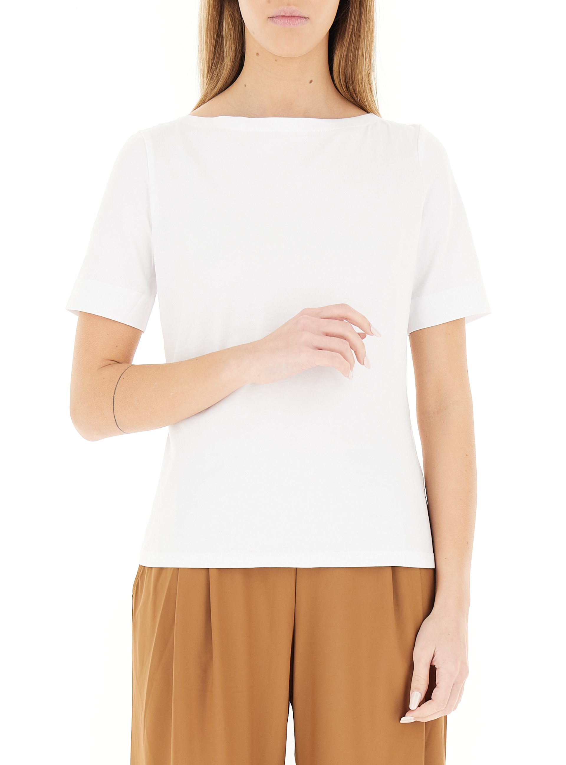 T-shirt scollo barchetta BIANCO 46