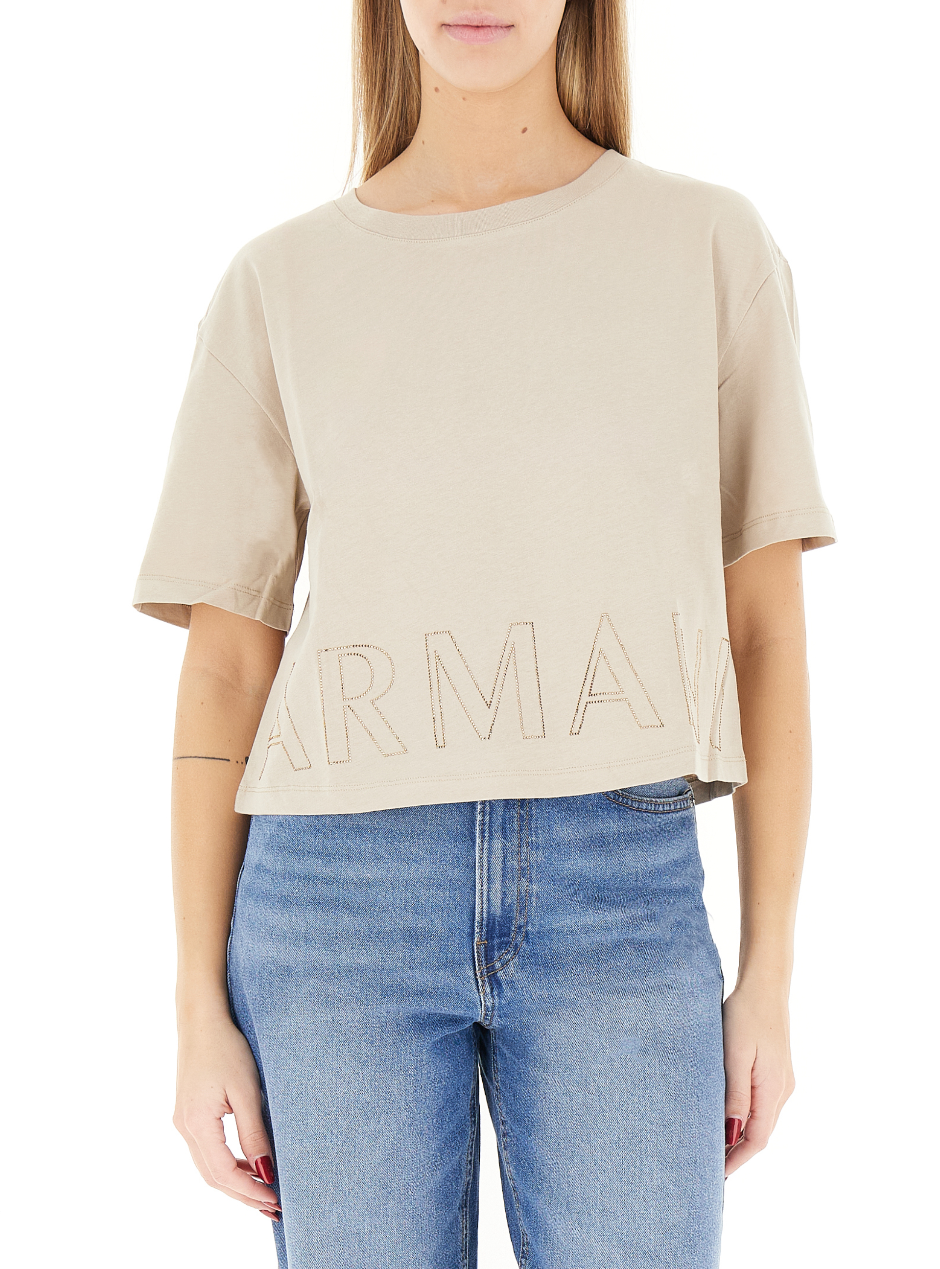 T-shirt girocollo BEIGE