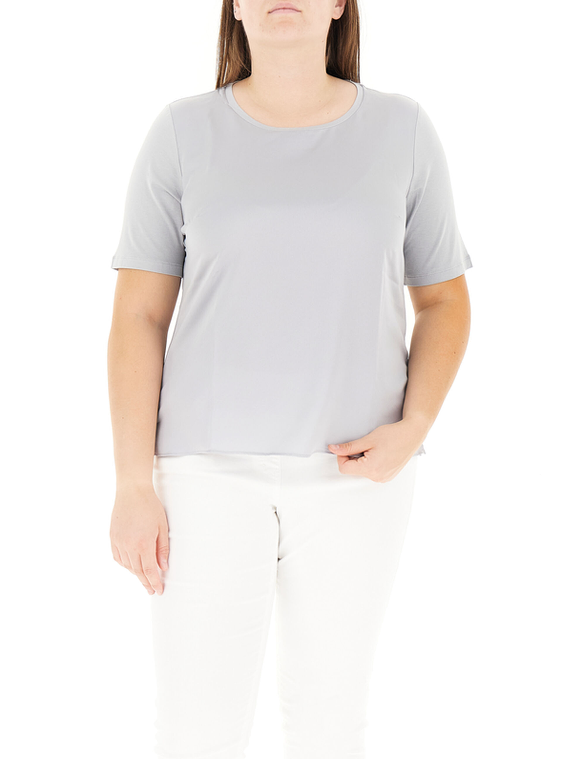 Blusa in viscosa GRIGIO CHIARO L