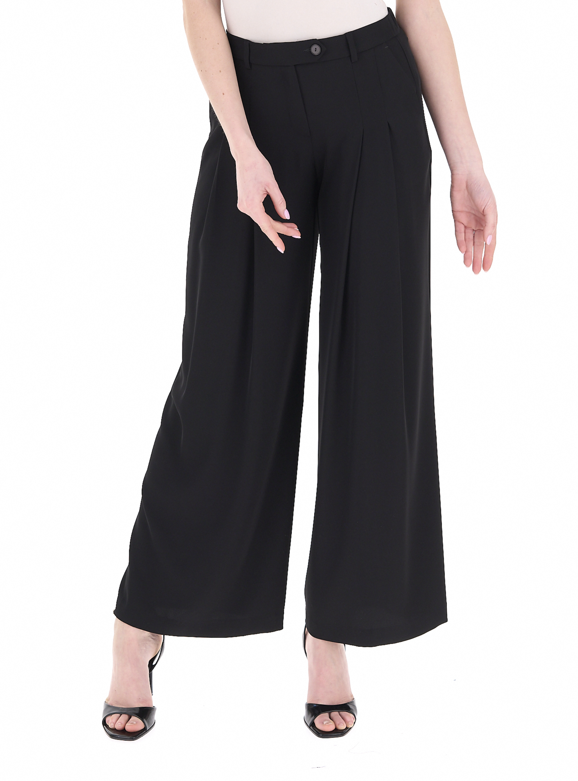 LINKS Pantalone wide leg NERO
