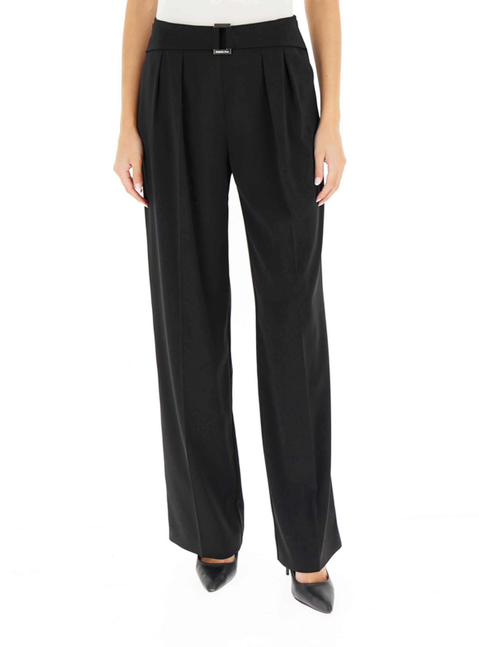Pantalone con pinces NERO