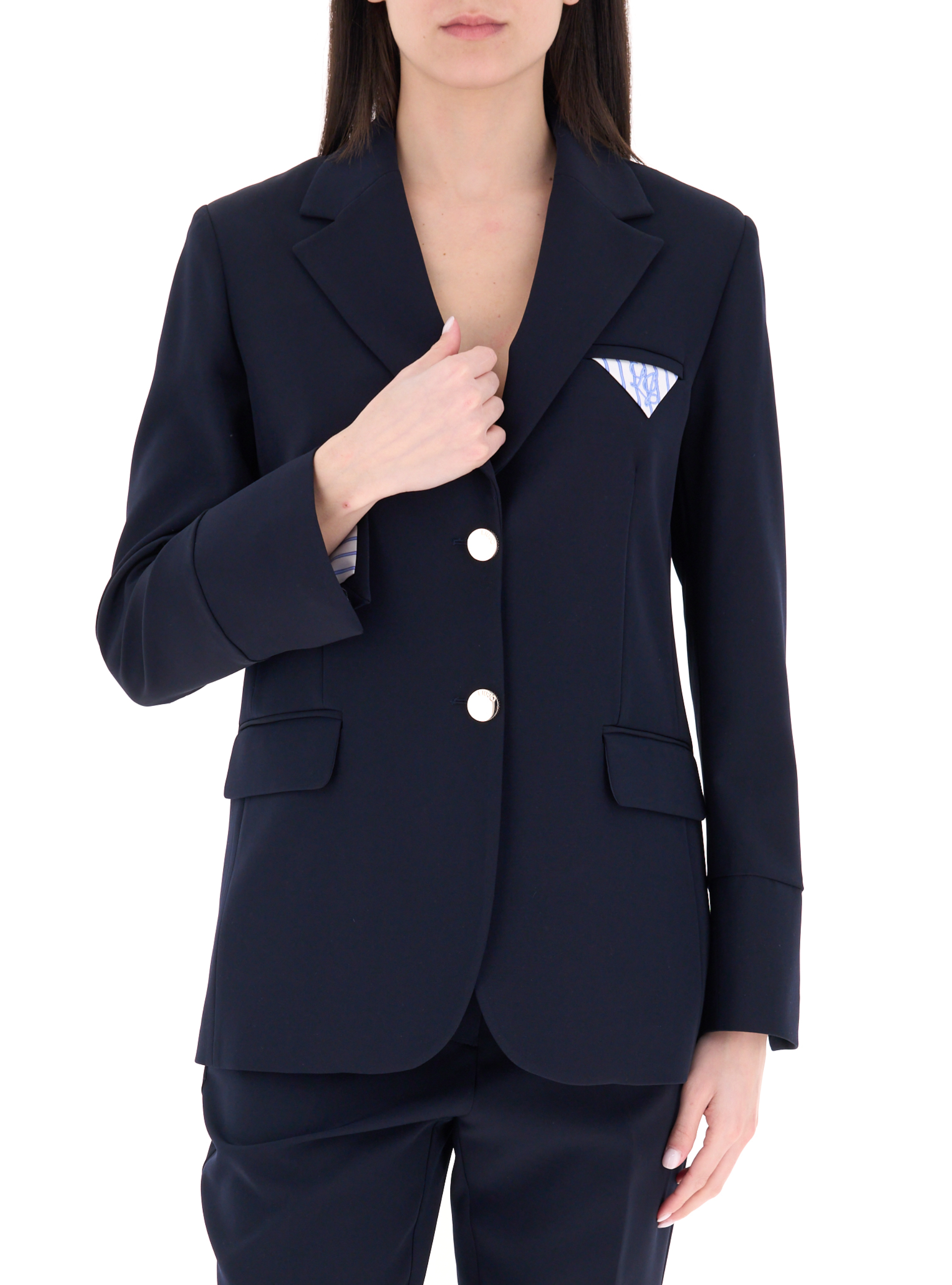 Blazer monopetto LIU JEANS BLU NOTTE 42